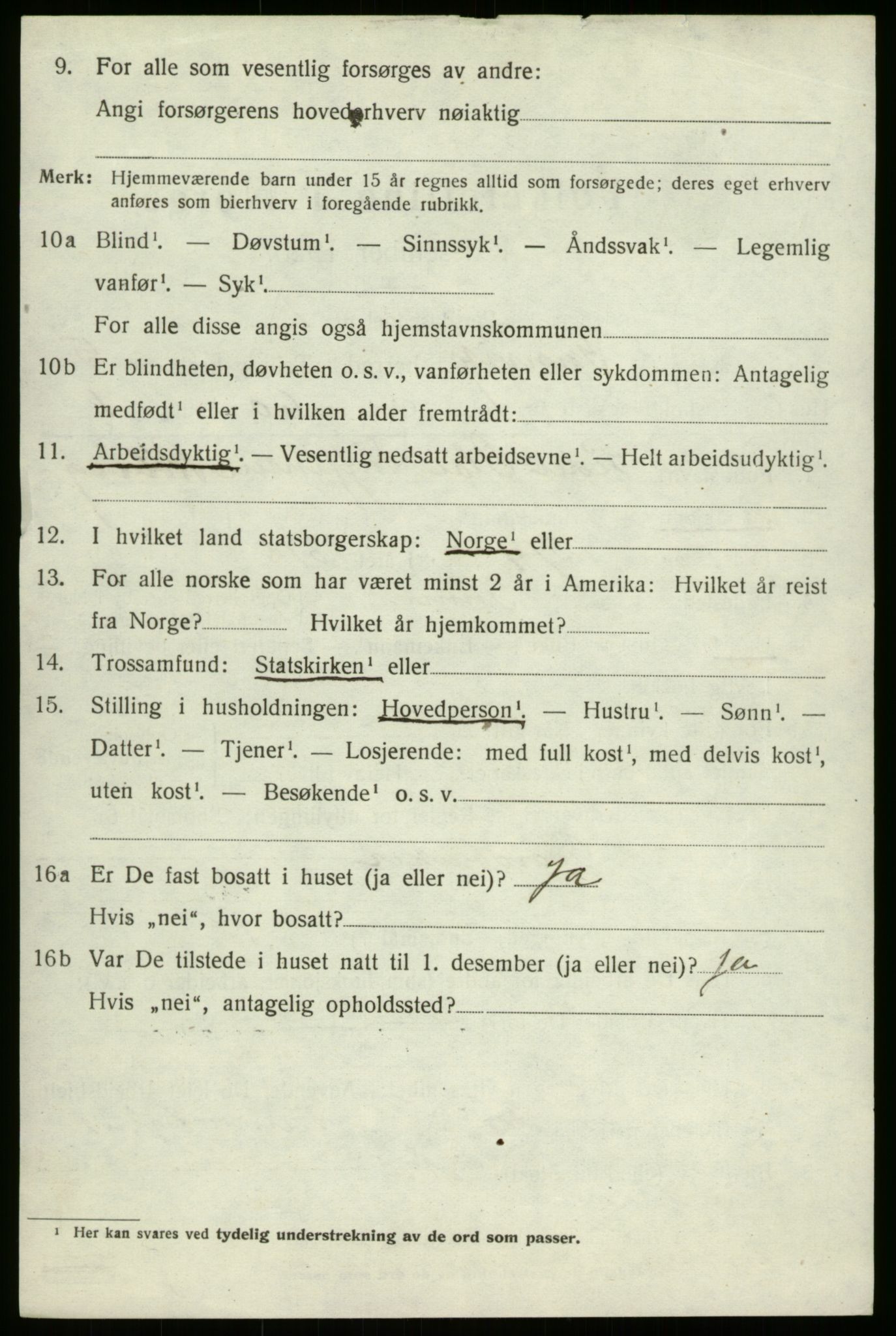 SAB, 1920 census for Innvik, 1920, p. 2730