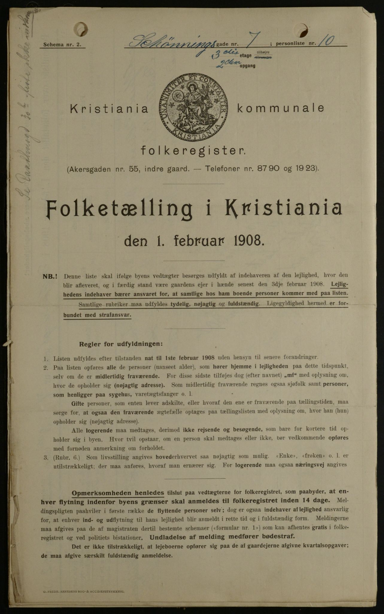 OBA, Municipal Census 1908 for Kristiania, 1908, p. 77870