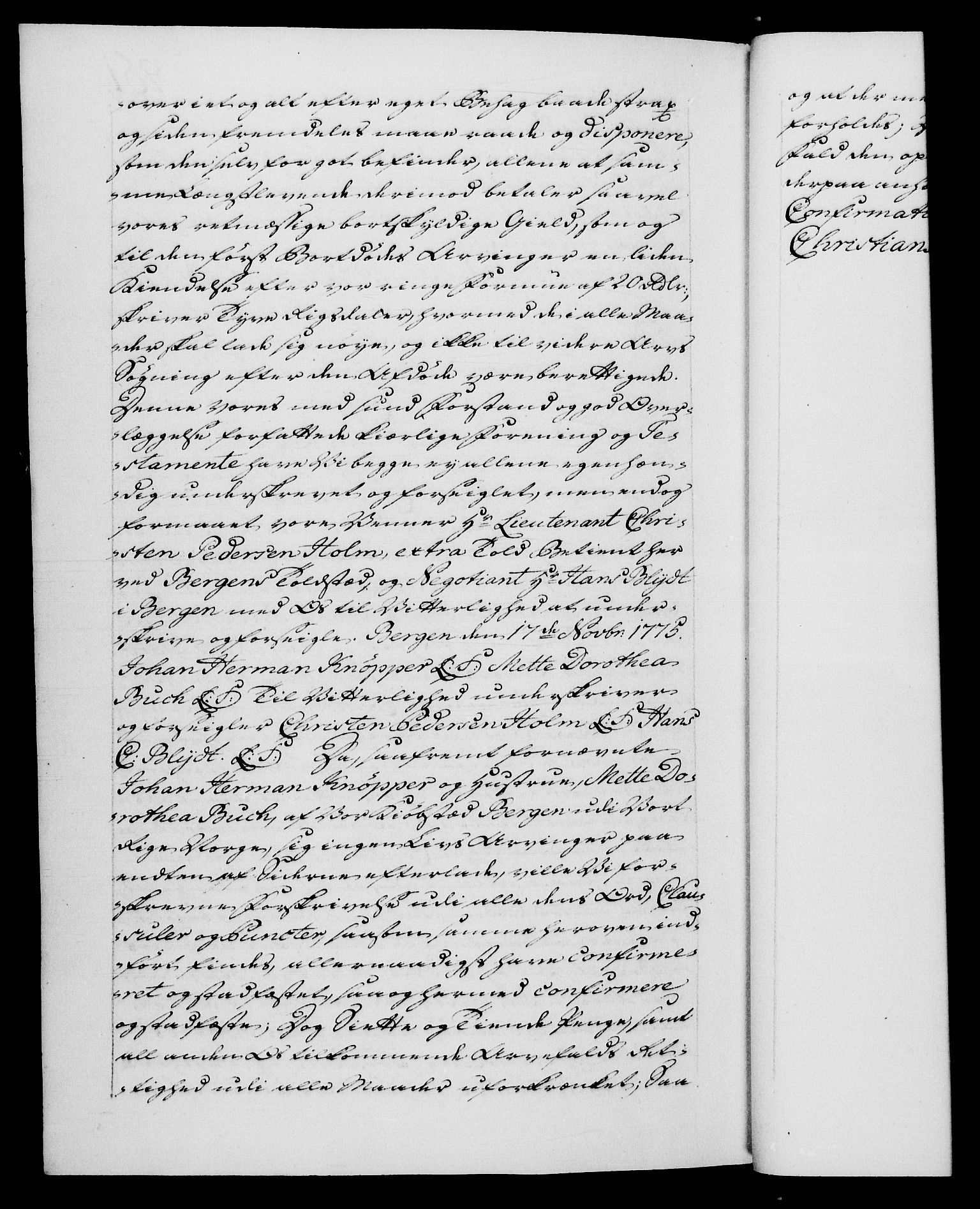 Danske Kanselli 1572-1799, RA/EA-3023/F/Fc/Fca/Fcaa/L0046: Norske registre, 1773-1775, p. 961b