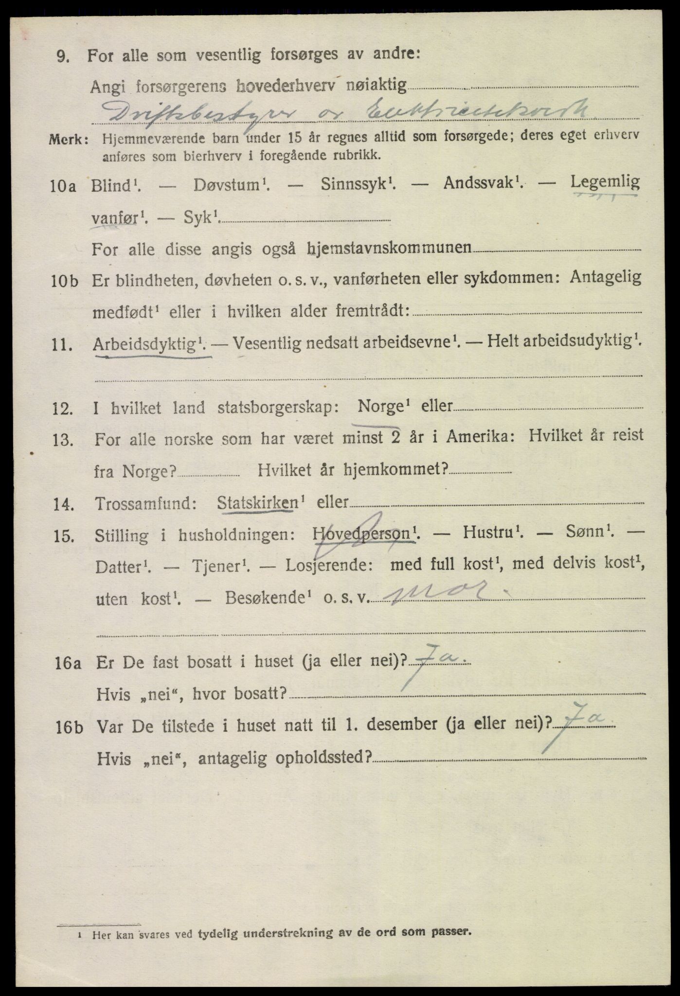 SAK, 1920 census for Tromøy, 1920, p. 1900