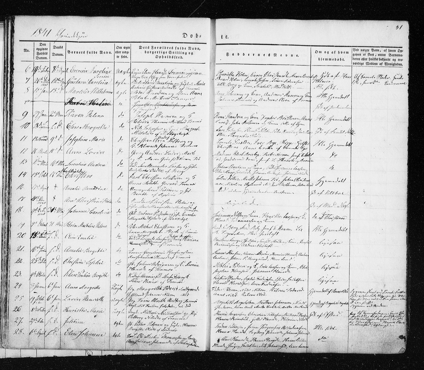 Tromsø sokneprestkontor/stiftsprosti/domprosti, SATØ/S-1343/G/Ga/L0009kirke: Parish register (official) no. 9, 1837-1847, p. 31
