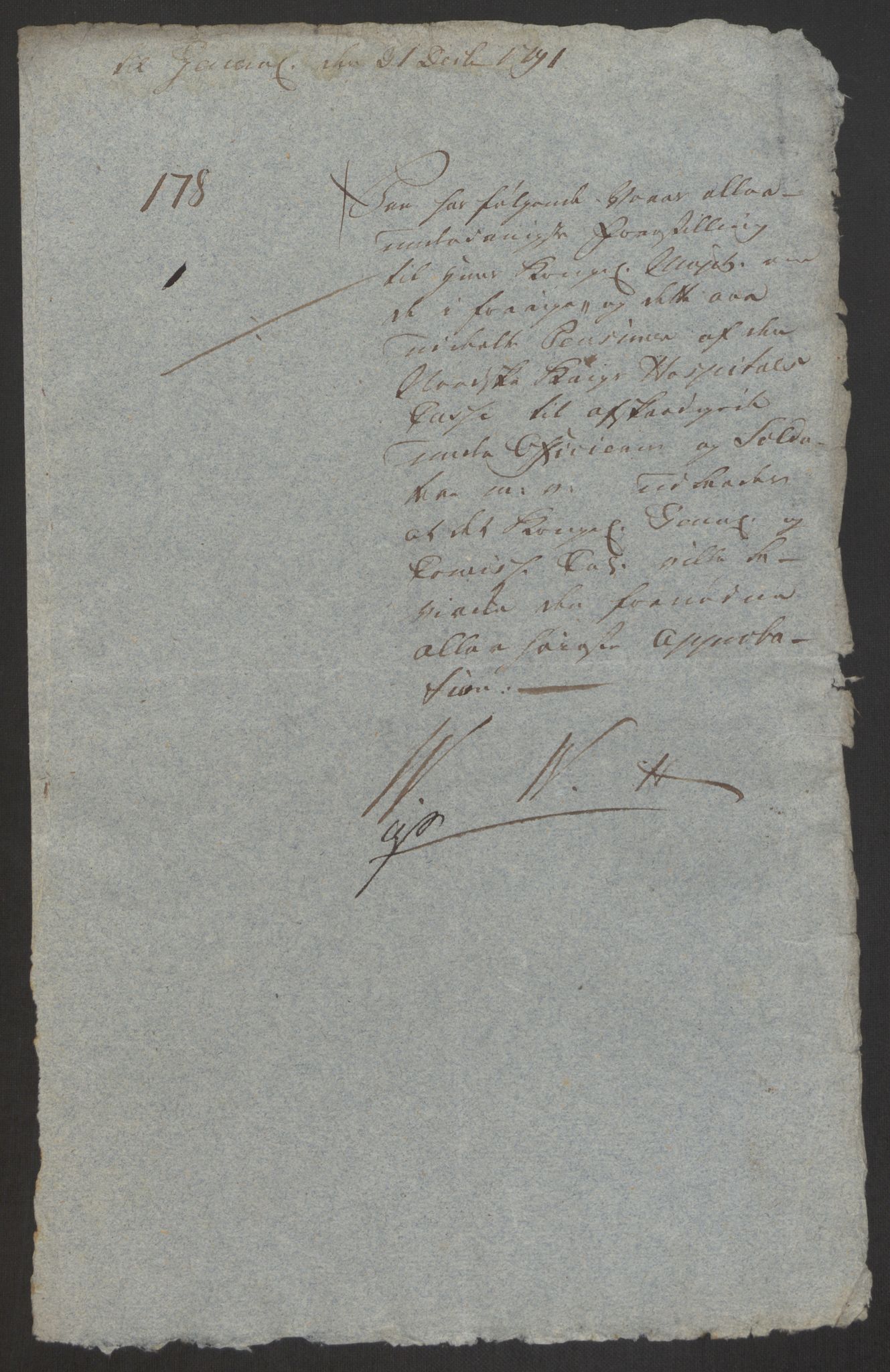 Forsvaret, Den norske kvesthuskasse/krigshospitalkasse, AV/RA-RAFA-1887/F/Fa/L0008: Konsepter, 1790-1793, p. 707