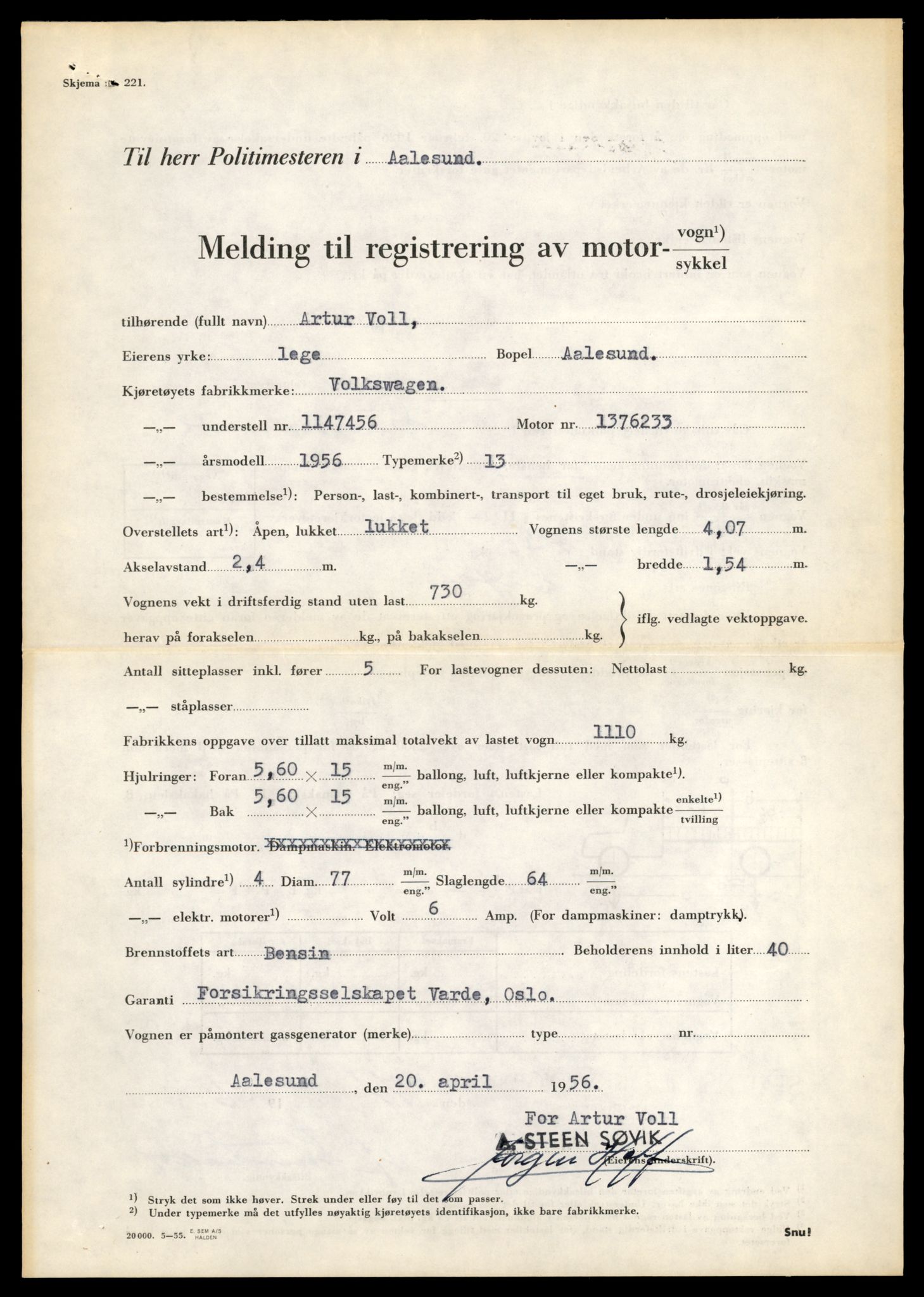 Møre og Romsdal vegkontor - Ålesund trafikkstasjon, AV/SAT-A-4099/F/Fe/L0004: Registreringskort for kjøretøy T 341 - T 442, 1927-1998, p. 575