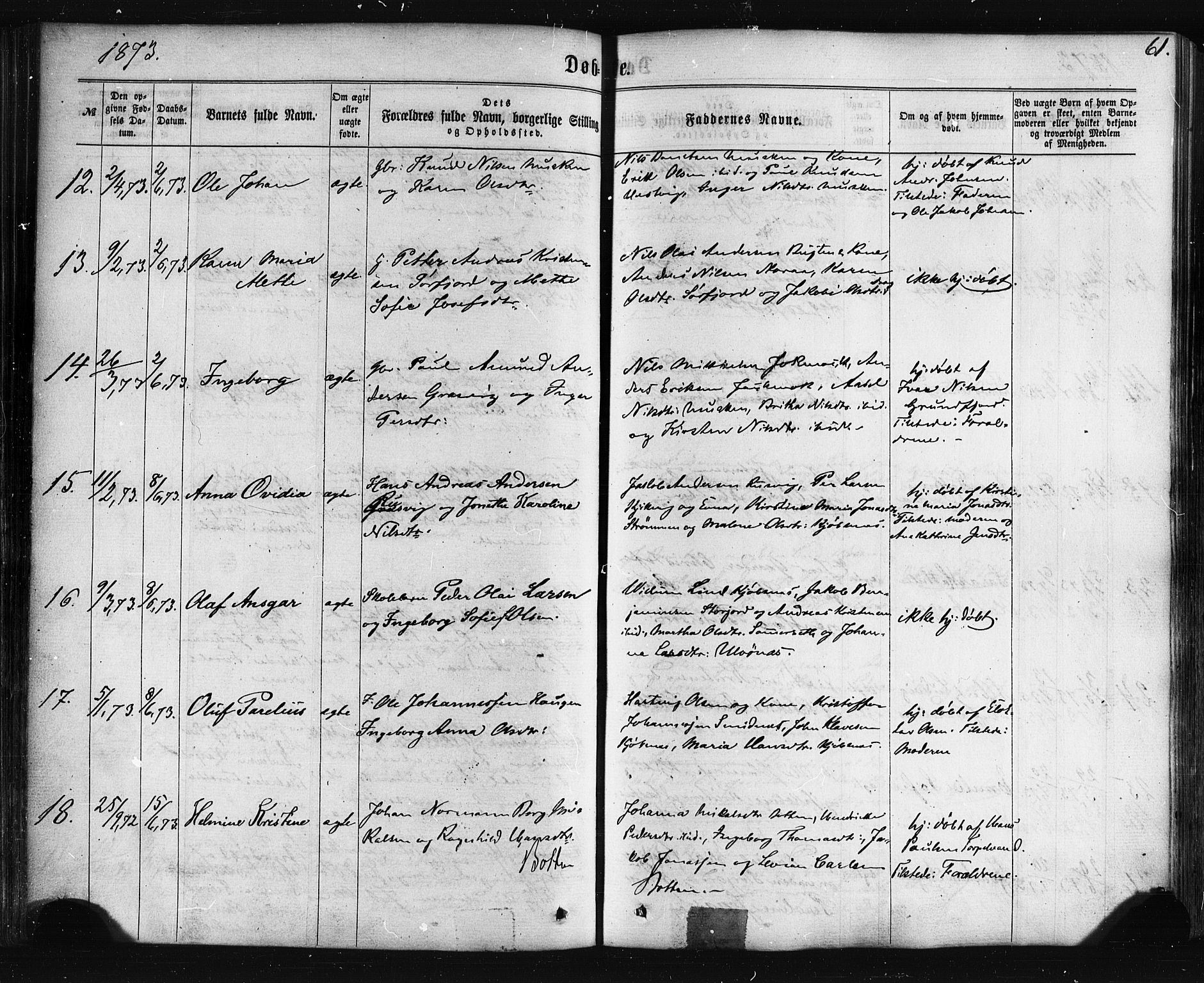 Ministerialprotokoller, klokkerbøker og fødselsregistre - Nordland, AV/SAT-A-1459/861/L0867: Parish register (official) no. 861A02, 1864-1878, p. 61