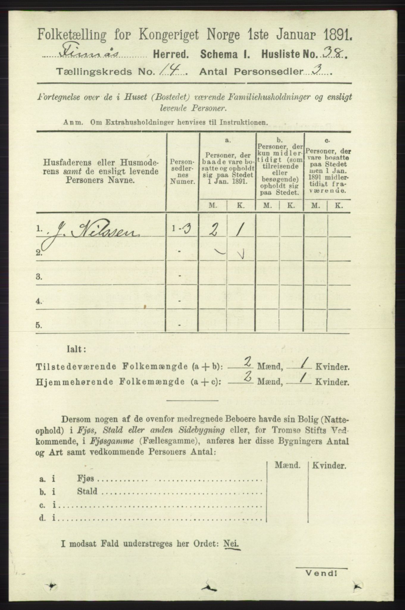 RA, 1891 census for 1218 Finnås, 1891, p. 5699