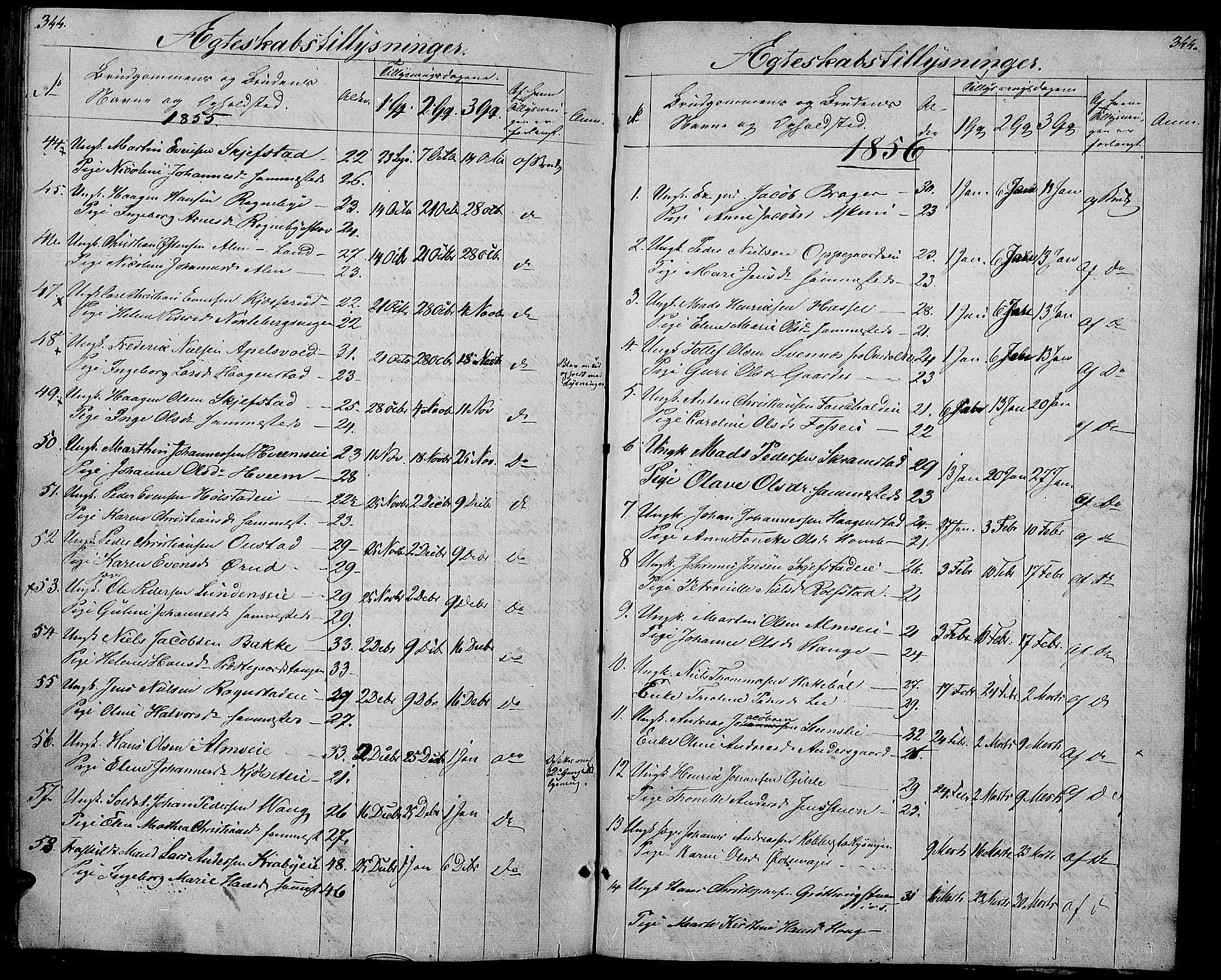 Østre Toten prestekontor, SAH/PREST-104/H/Ha/Hab/L0003: Parish register (copy) no. 3, 1848-1857, p. 344