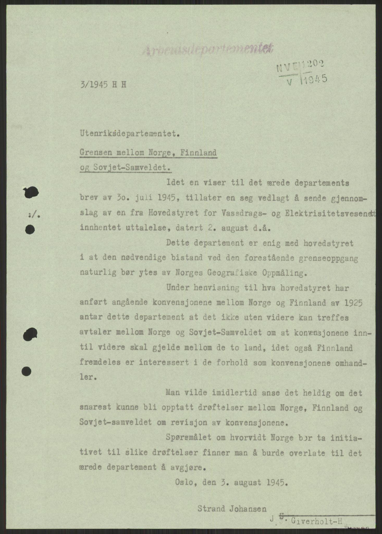 Vassdragsdirektoratet/avdelingen, RA/S-6242/F/Fa/L0538: Pasvikelva, 1945-1949, p. 1033