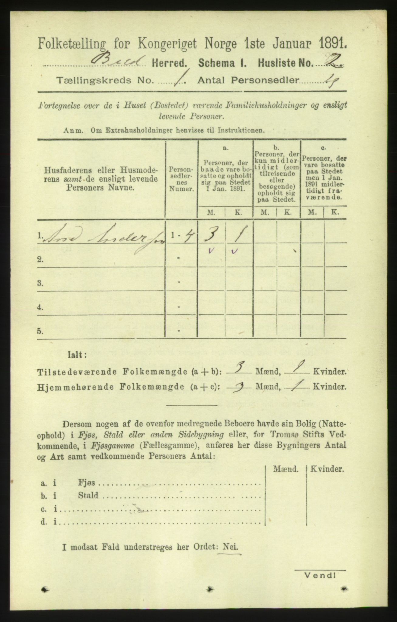 RA, 1891 census for 1549 Bud, 1891, p. 20
