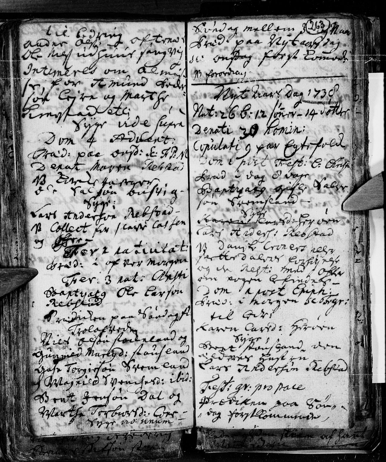 Søgne sokneprestkontor, SAK/1111-0037/F/Fa/Fab/L0001: Parish register (official) no. A 1, 1716-1740, p. 263