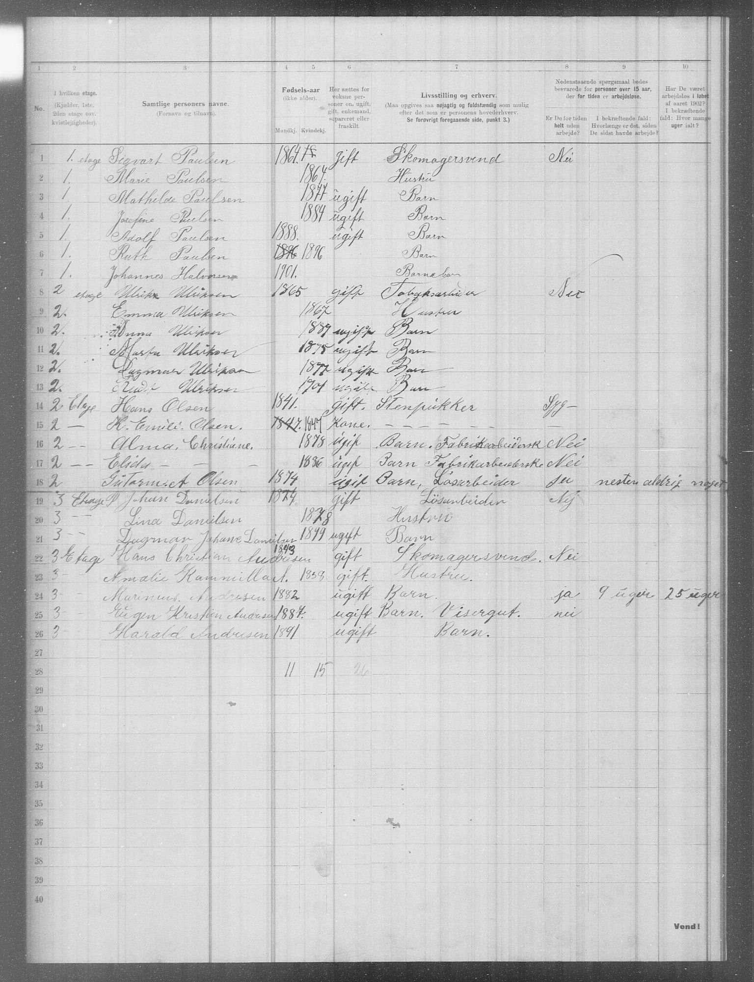 OBA, Municipal Census 1902 for Kristiania, 1902, p. 6010