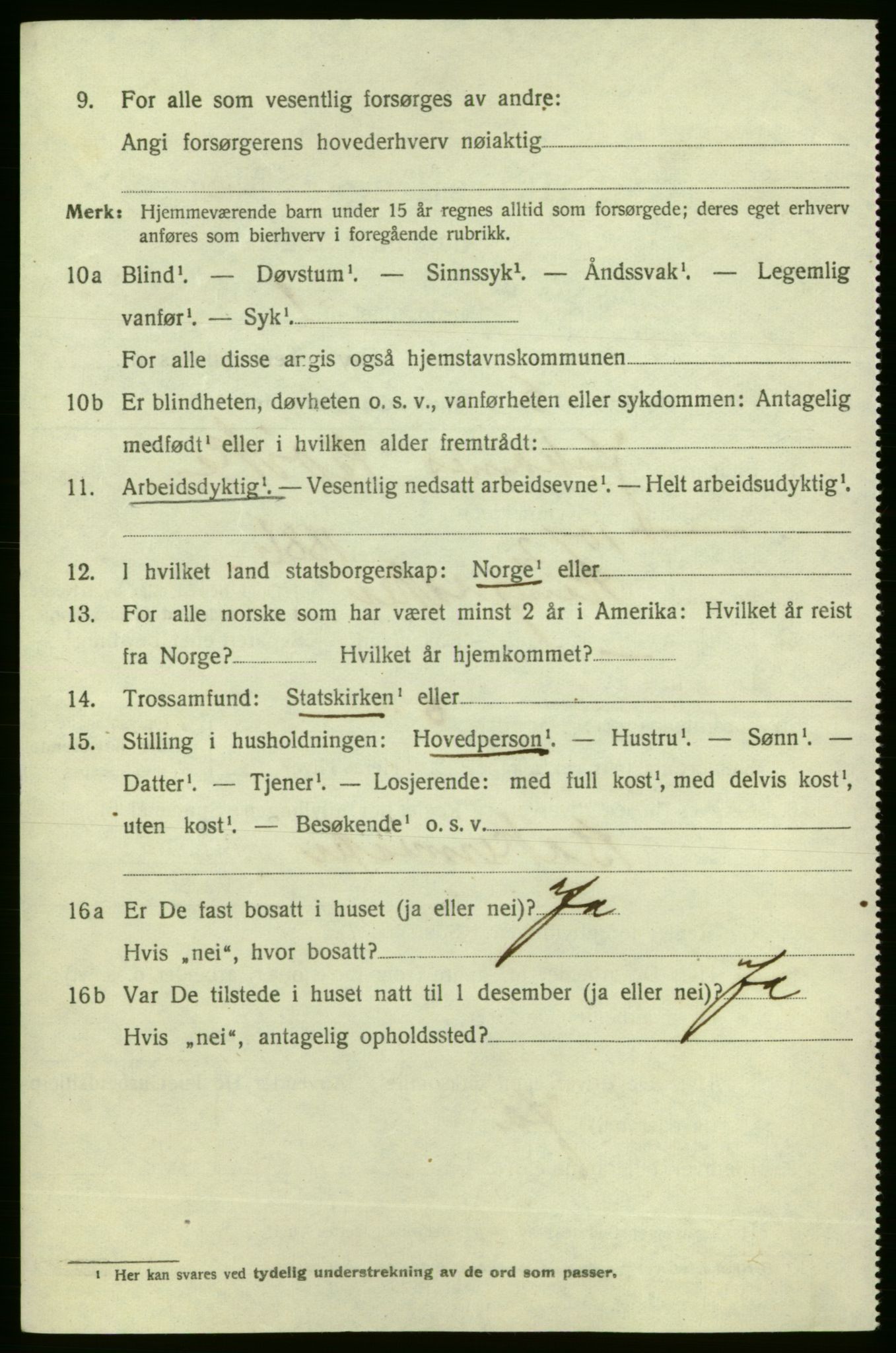 SAO, 1920 census for Fredrikshald, 1920, p. 9319