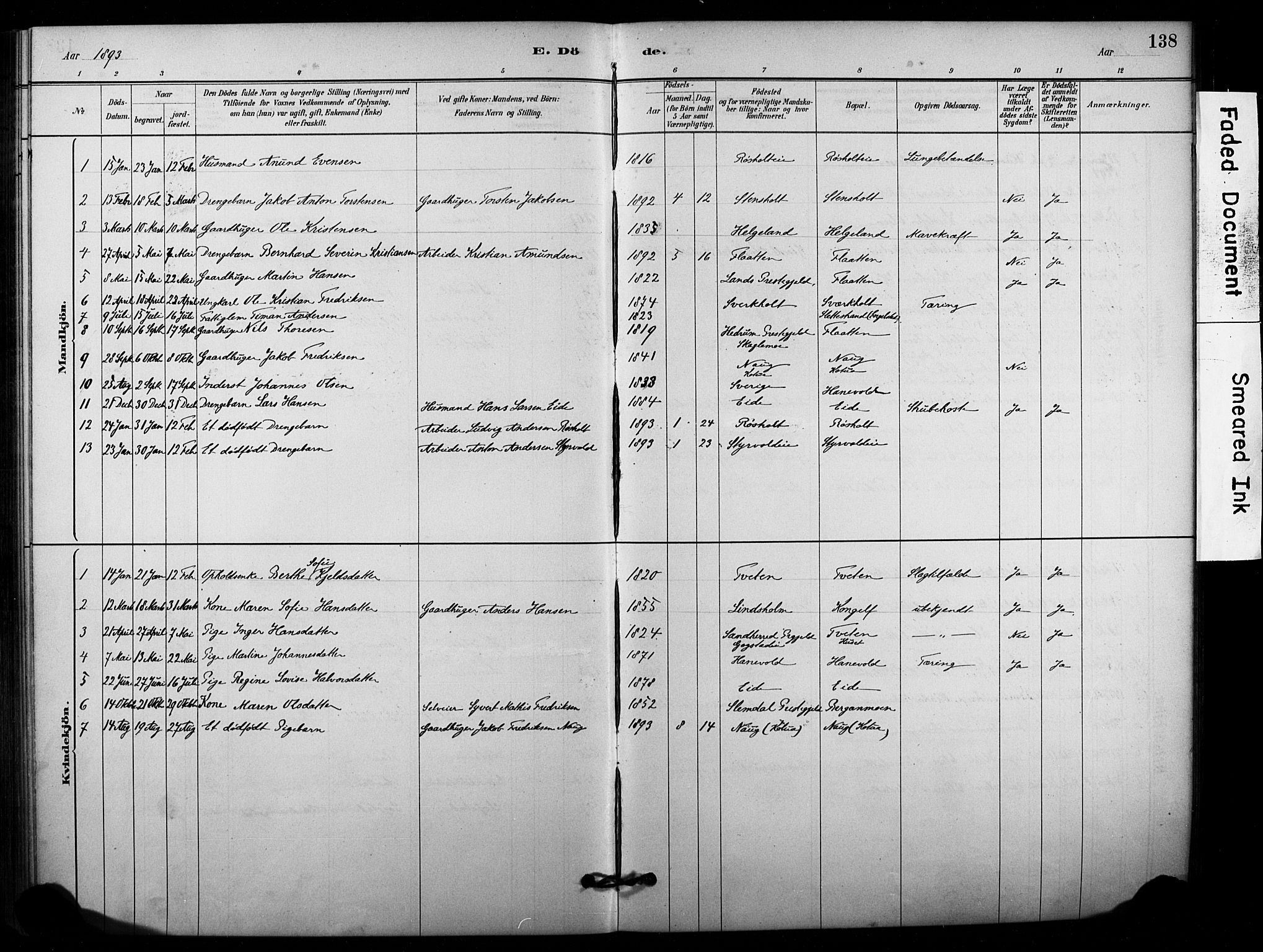 Lardal kirkebøker, AV/SAKO-A-350/F/Fd/L0001: Parish register (official) no. IV 1, 1881-1907, p. 138