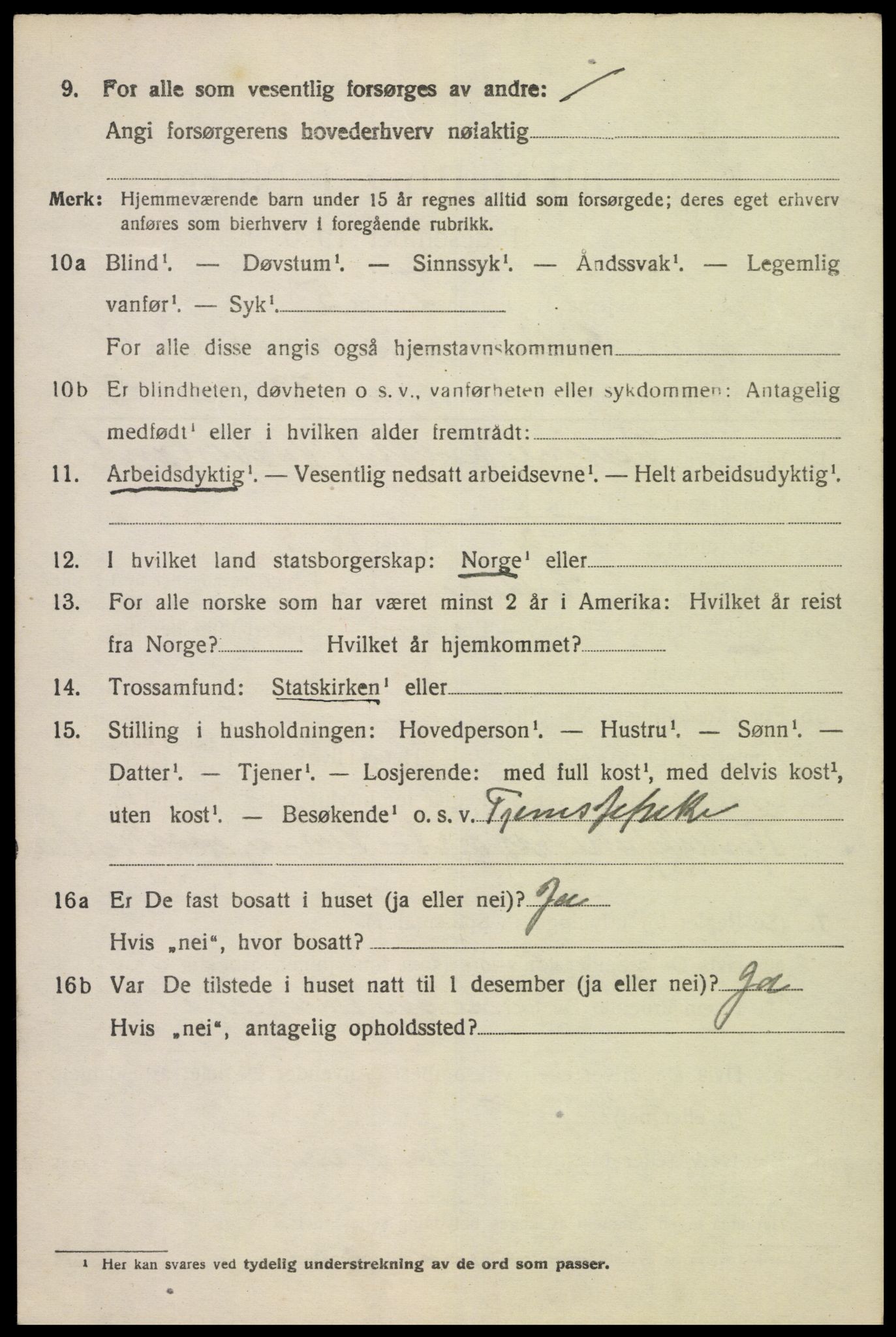 SAK, 1920 census for Eiken, 1920, p. 1282