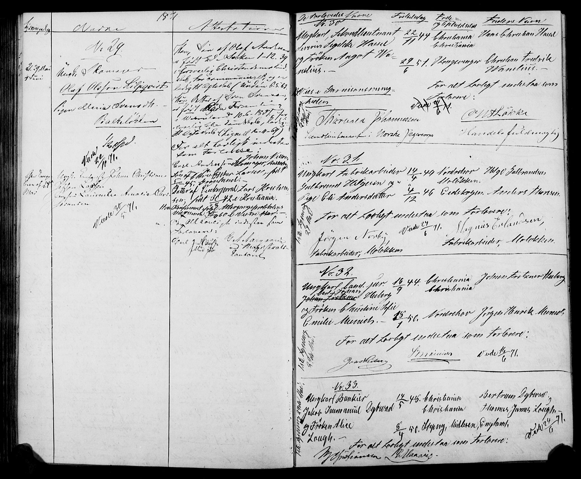 Vestre Aker prestekontor Kirkebøker, AV/SAO-A-10025/H/Ha/L0001: Banns register no. 1, 1865-1878