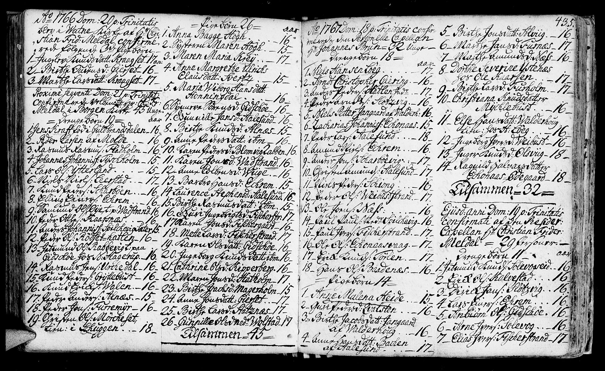 Ministerialprotokoller, klokkerbøker og fødselsregistre - Møre og Romsdal, AV/SAT-A-1454/528/L0393: Parish register (official) no. 528A04, 1762-1800, p. 435