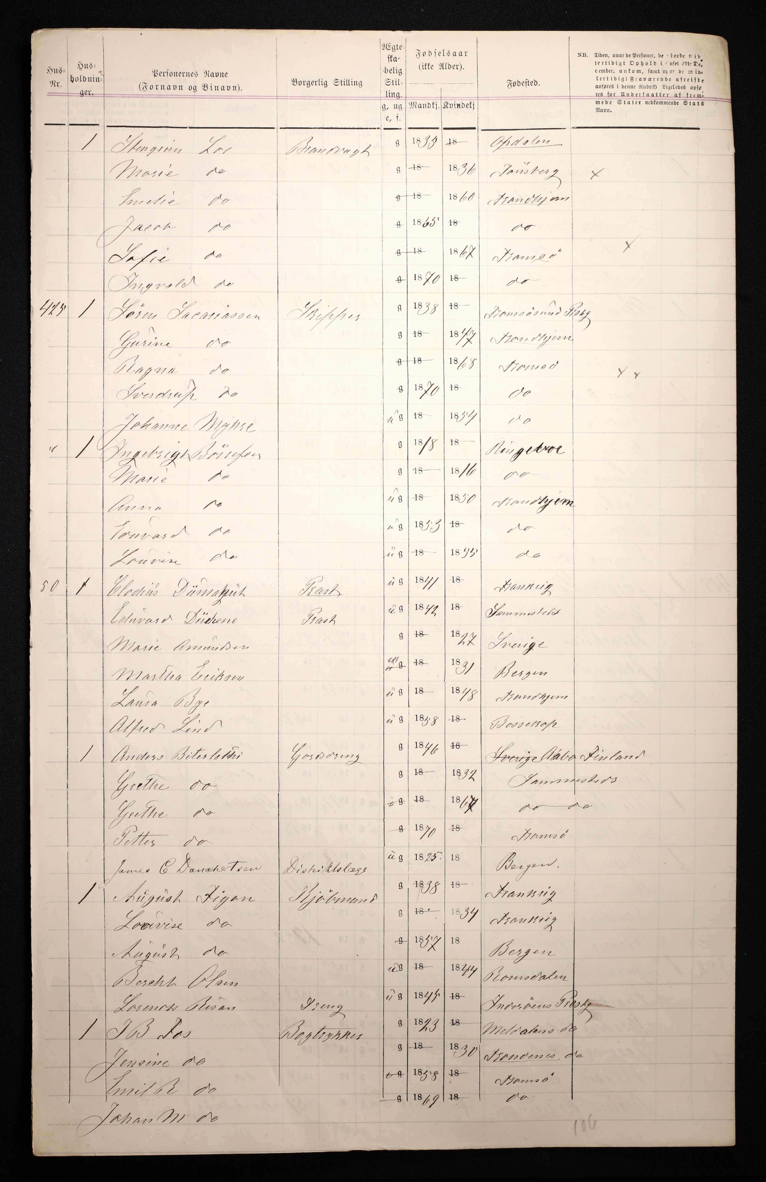 RA, 1870 census for 1902 Tromsø, 1870, p. 70