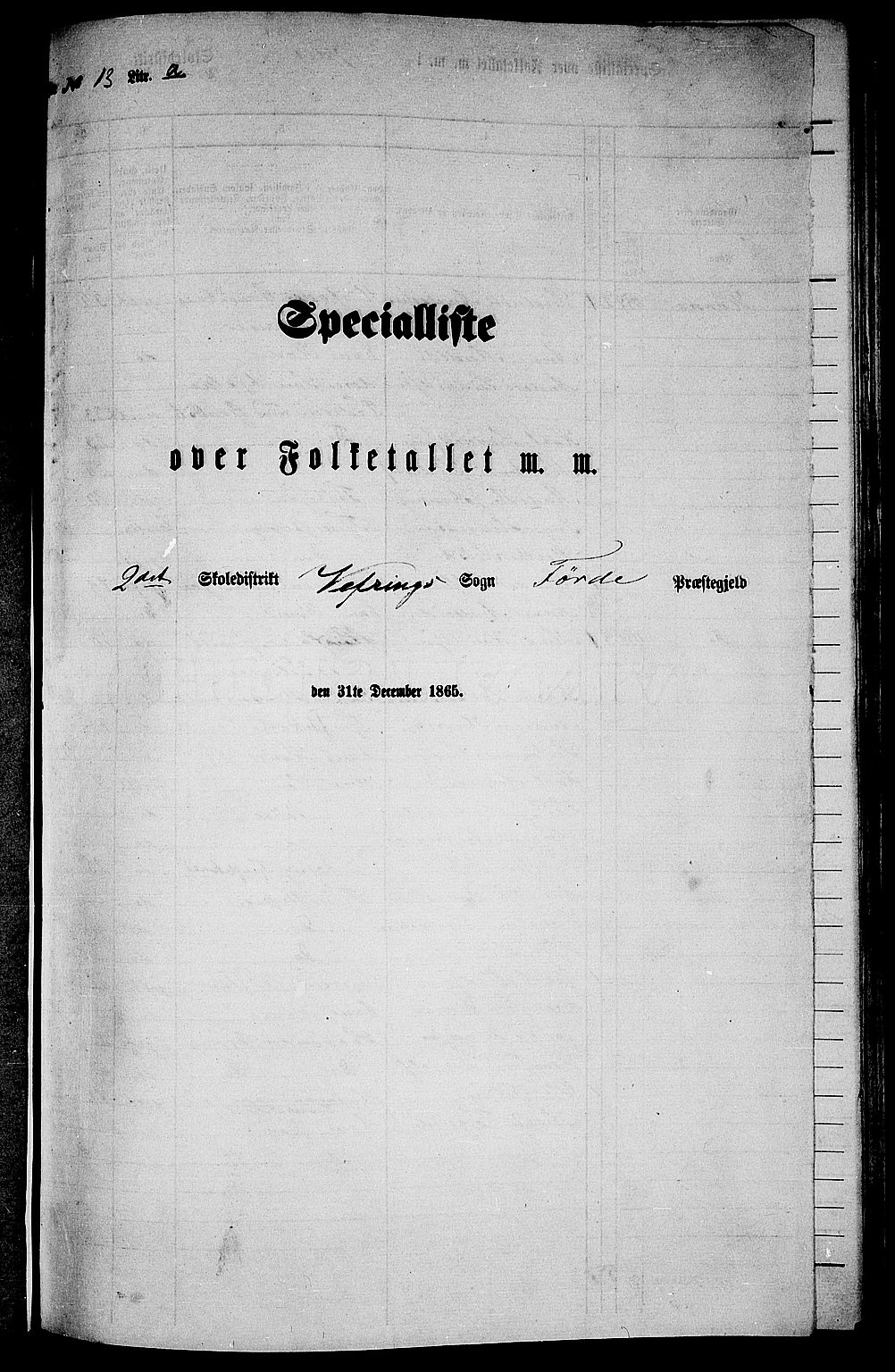 RA, 1865 census for Førde, 1865, p. 256