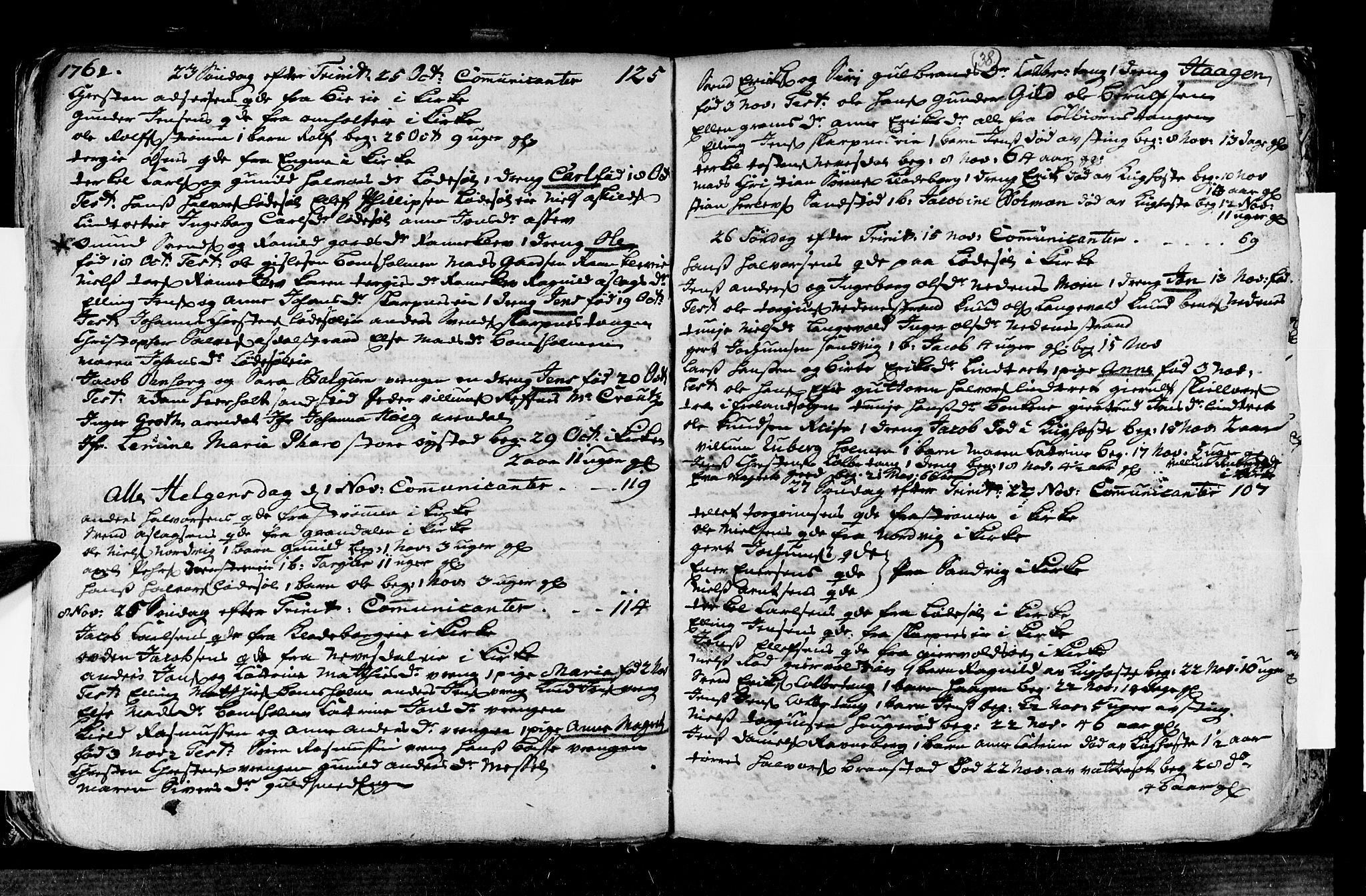 Øyestad sokneprestkontor, AV/SAK-1111-0049/F/Fa/L0006: Parish register (official) no. A 6, 1758-1776, p. 38