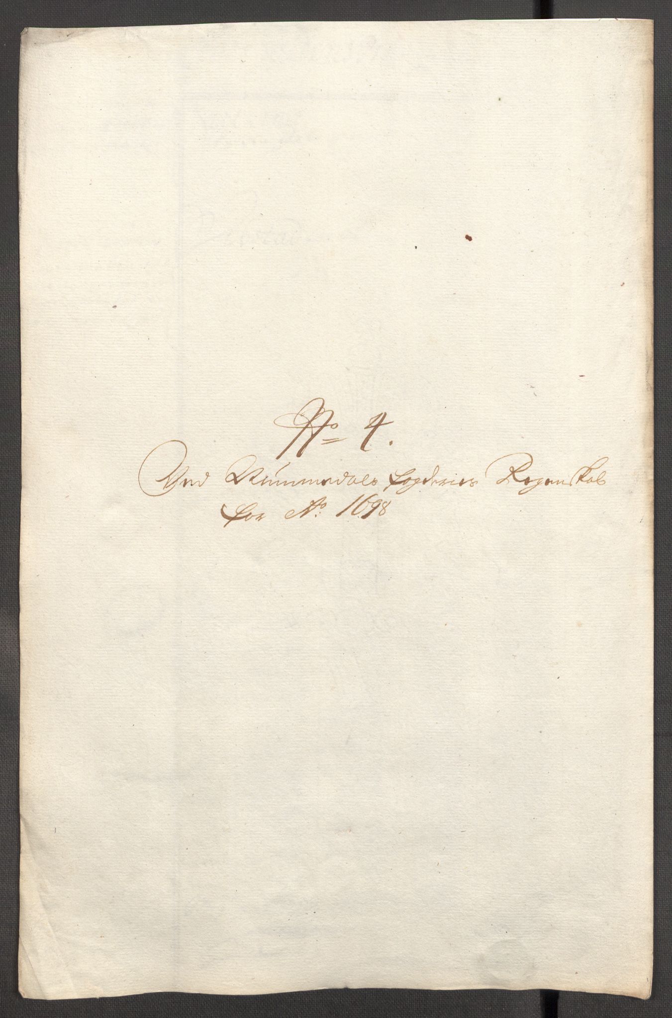 Rentekammeret inntil 1814, Reviderte regnskaper, Fogderegnskap, RA/EA-4092/R64/L4425: Fogderegnskap Namdal, 1696-1698, p. 449