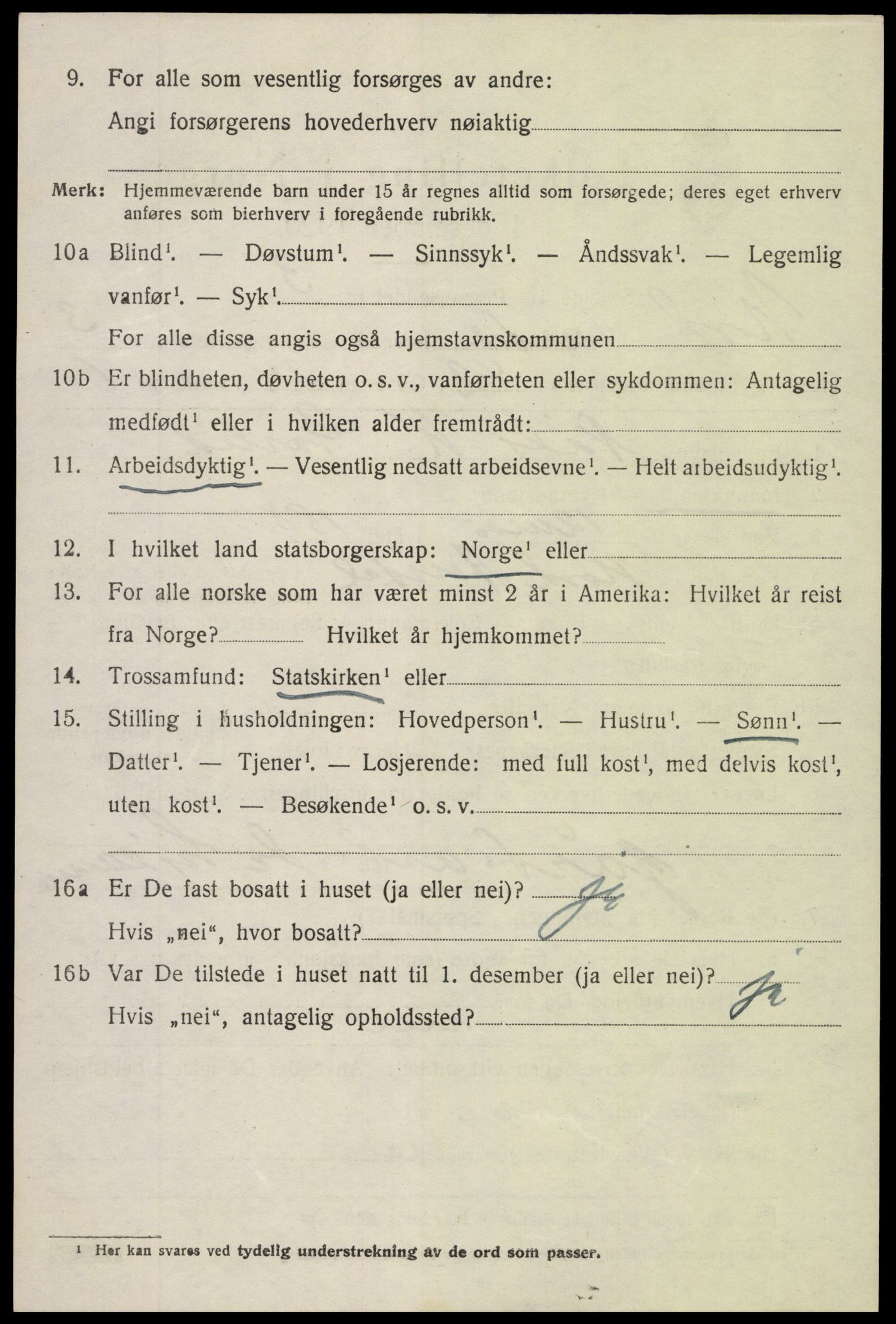 SAH, 1920 census for Nord-Aurdal, 1920, p. 3625