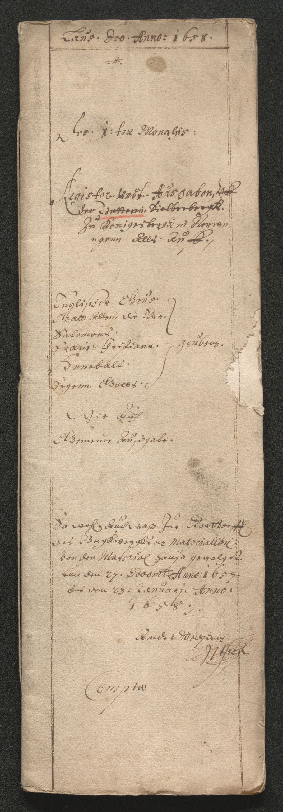 Kongsberg Sølvverk 1623-1816, AV/SAKO-EA-3135/001/D/Dc/Dcd/L0033: Utgiftsregnskap for gruver m.m. , 1658, p. 3