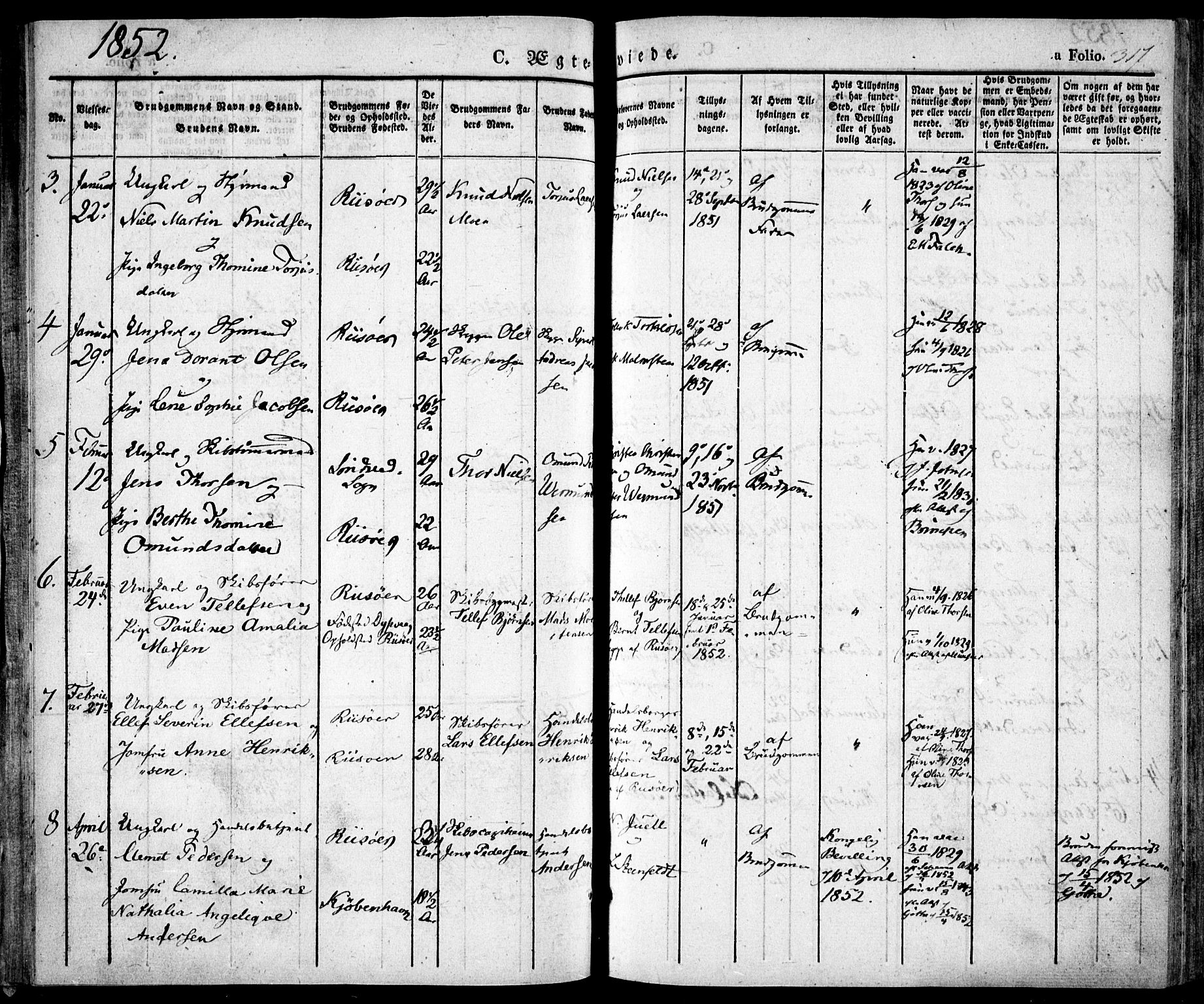 Risør sokneprestkontor, AV/SAK-1111-0035/F/Fa/L0003: Parish register (official) no. A 3, 1838-1864, p. 317