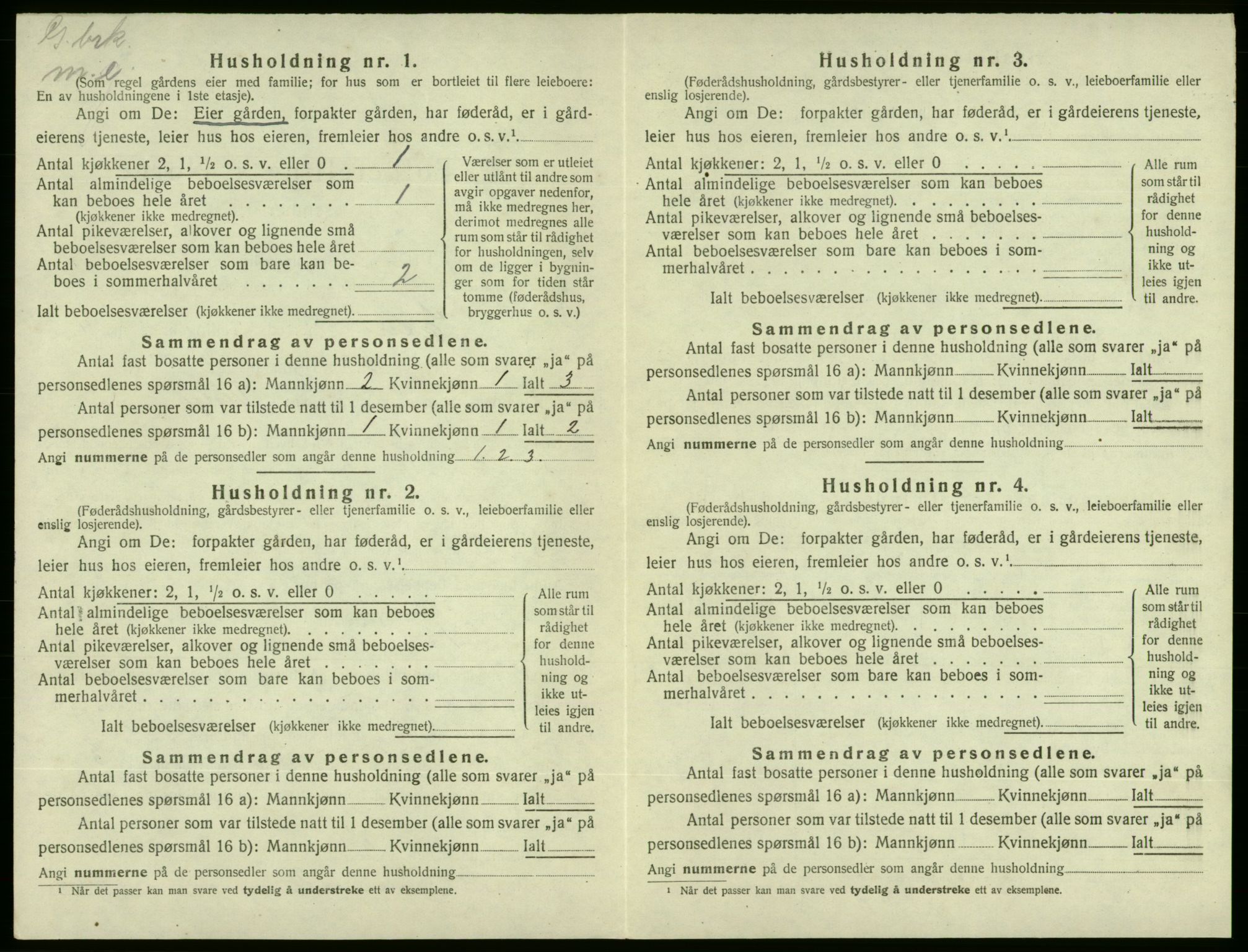 SAB, 1920 census for Etne, 1920, p. 343