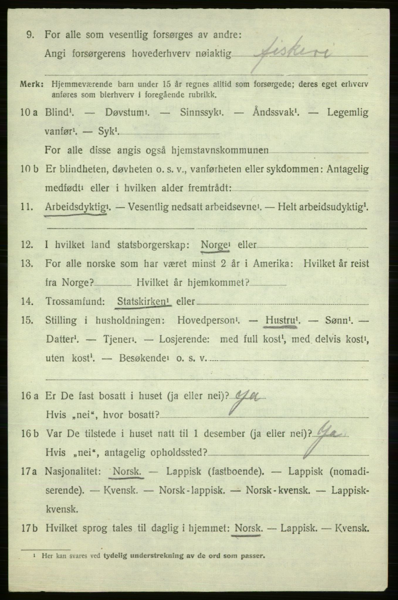 SATØ, 1920 census for Vardø rural district, 1920, p. 1771