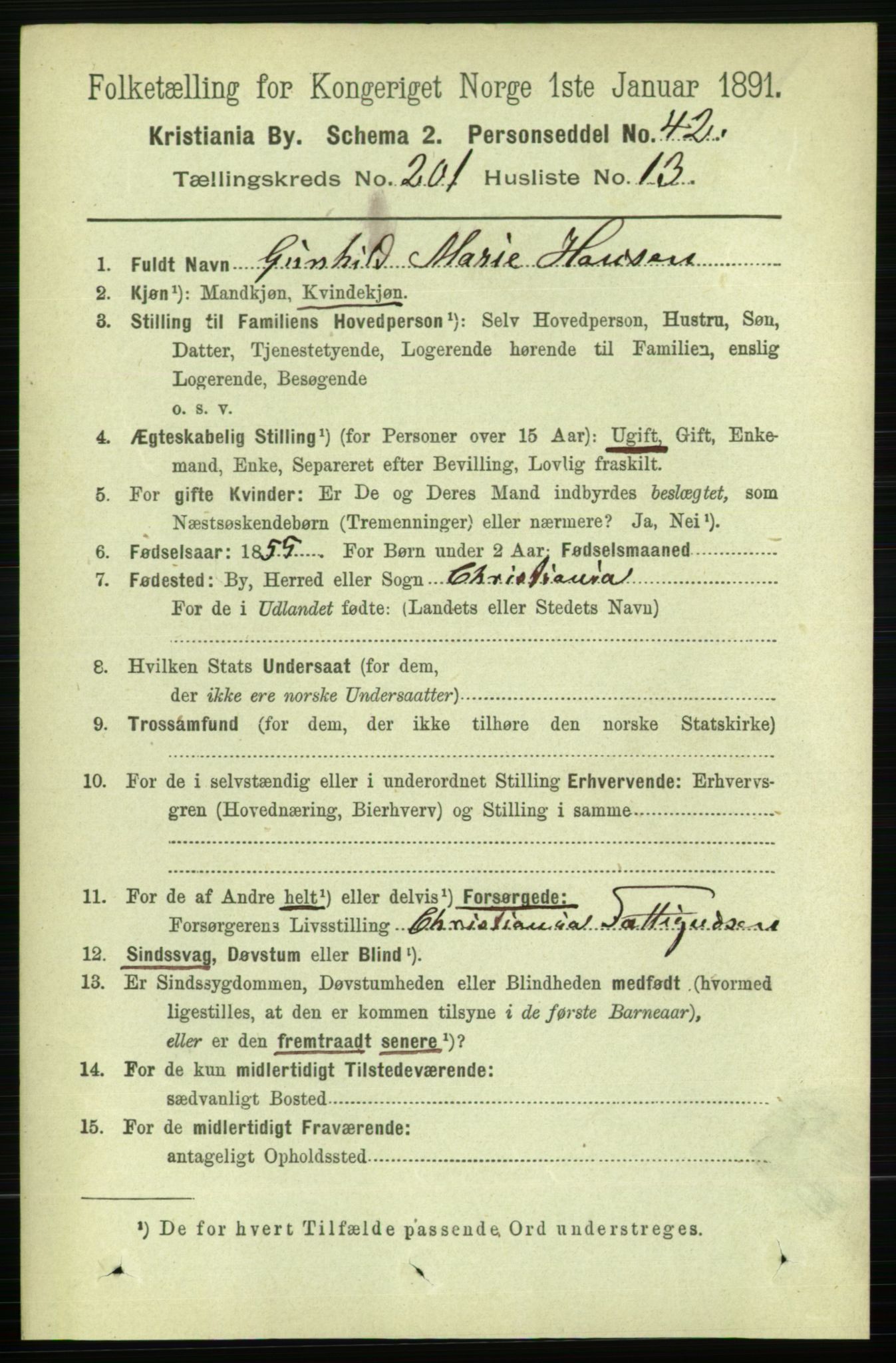 RA, 1891 census for 0301 Kristiania, 1891, p. 121144