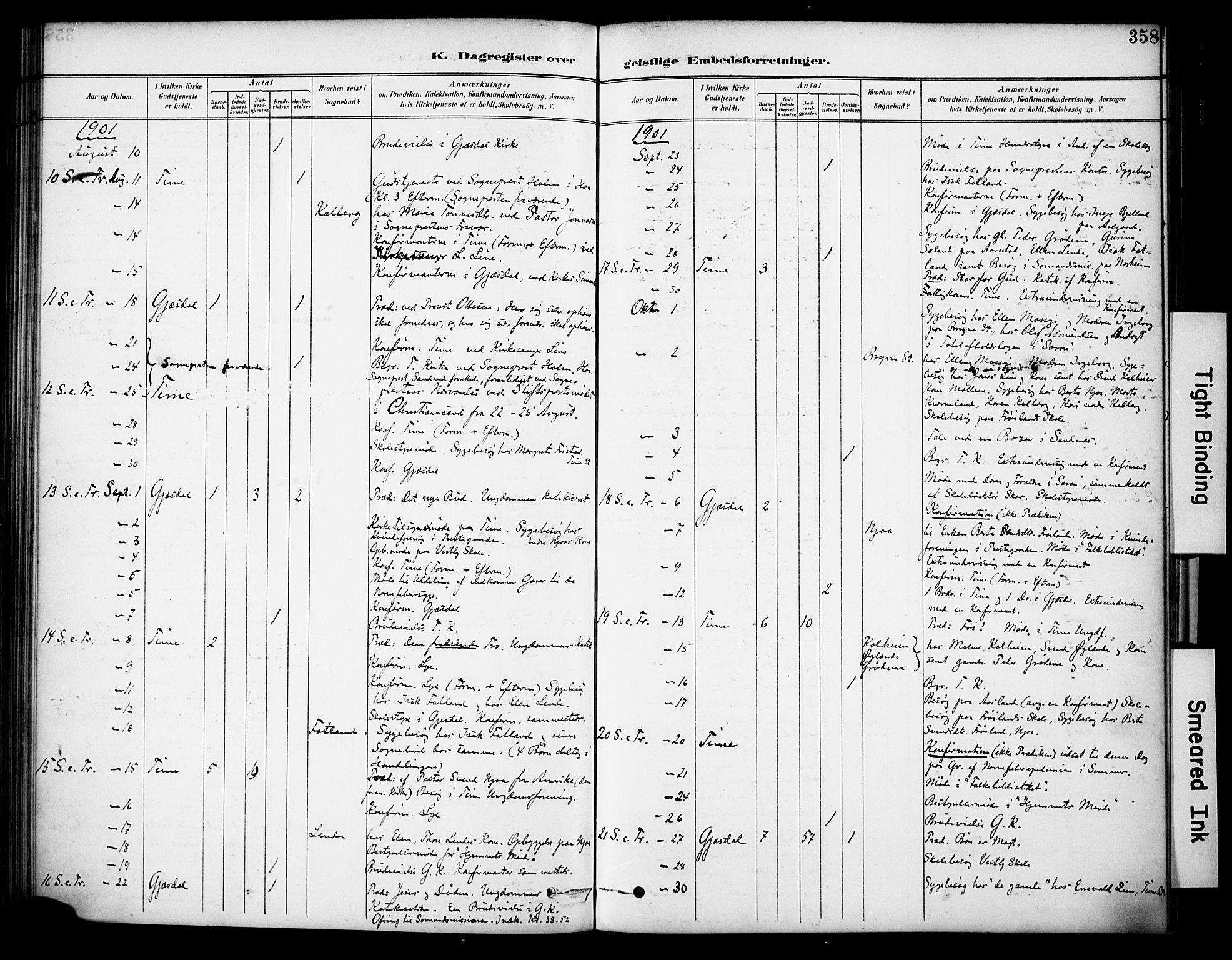 Lye sokneprestkontor, AV/SAST-A-101794/001/30BA/L0011: Parish register (official) no. A 9, 1893-1903, p. 358