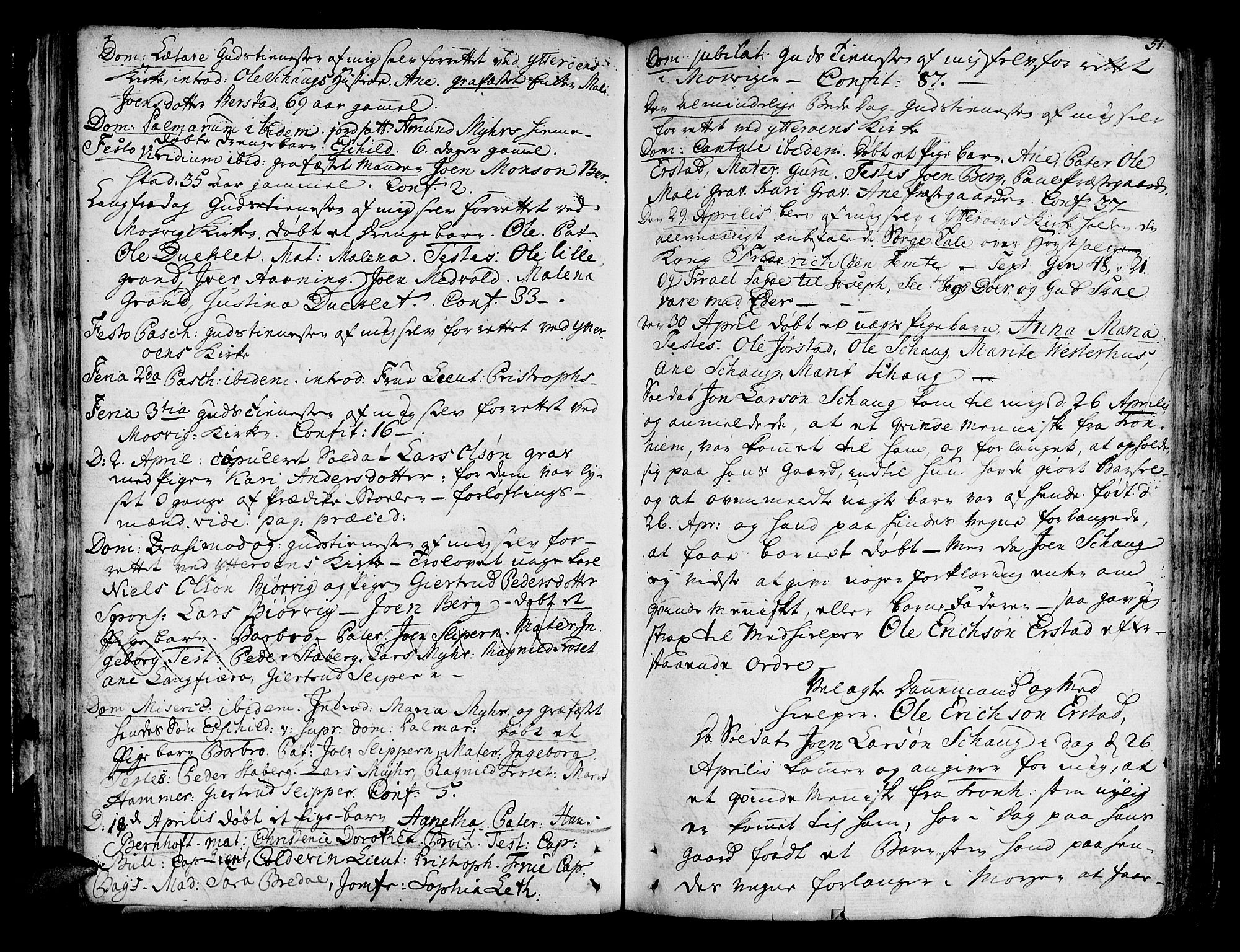 Ministerialprotokoller, klokkerbøker og fødselsregistre - Nord-Trøndelag, SAT/A-1458/722/L0216: Parish register (official) no. 722A03, 1756-1816, p. 51
