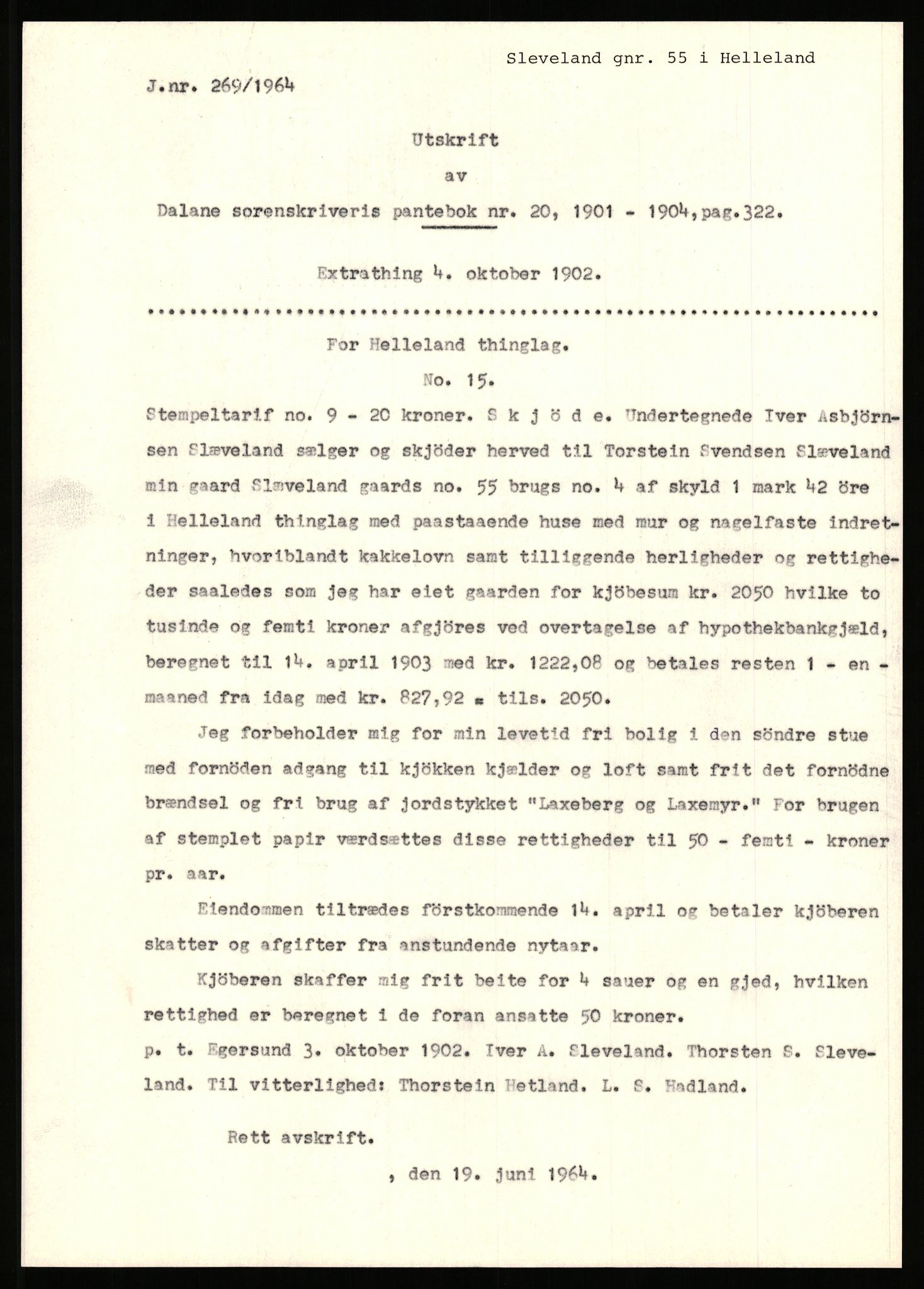 Statsarkivet i Stavanger, SAST/A-101971/03/Y/Yj/L0077: Avskrifter sortert etter gårdsnavn: Skårland - Solli i Sogndal, 1750-1930, p. 373