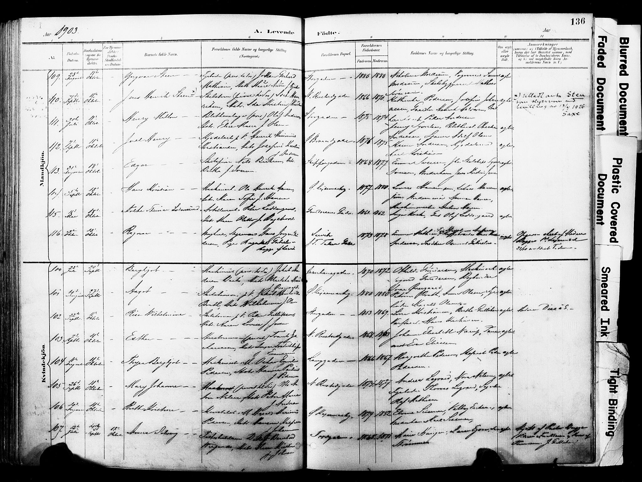 Horten kirkebøker, AV/SAKO-A-348/F/Fa/L0005: Parish register (official) no. 5, 1896-1904, p. 136