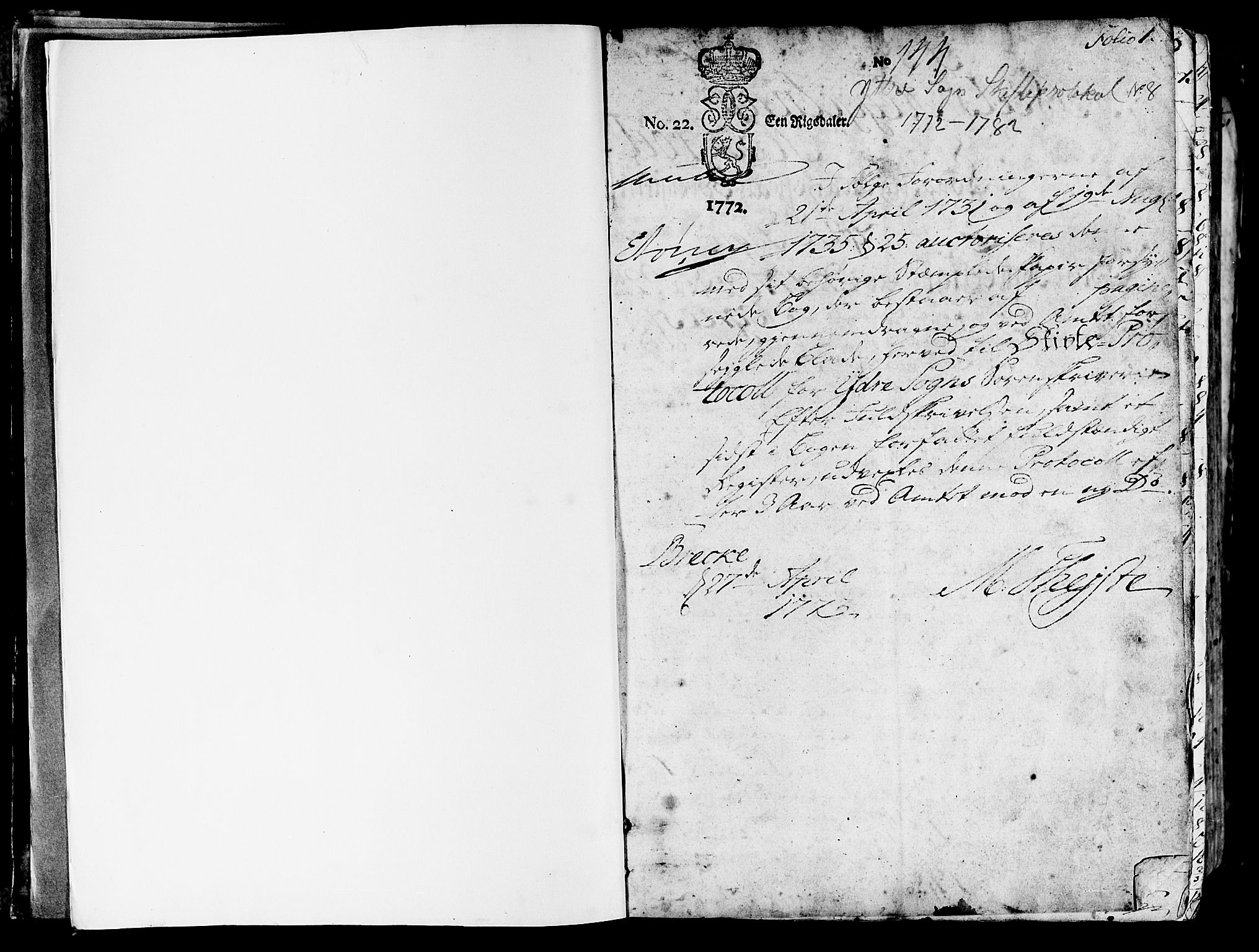Ytre Sogn tingrett, SAB/A-2601/1/H/Ha/L0009b: Skifteprotokoll, 1772-1782, p. 0-1