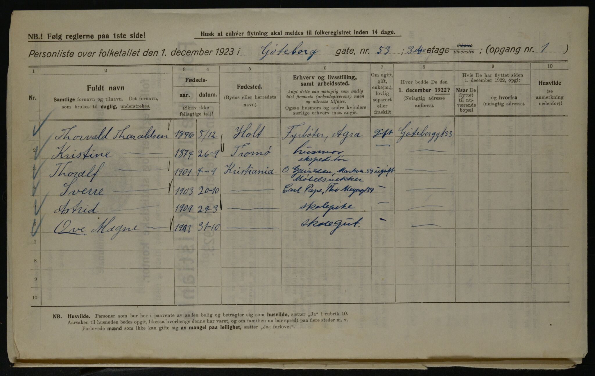 OBA, Municipal Census 1923 for Kristiania, 1923, p. 37287