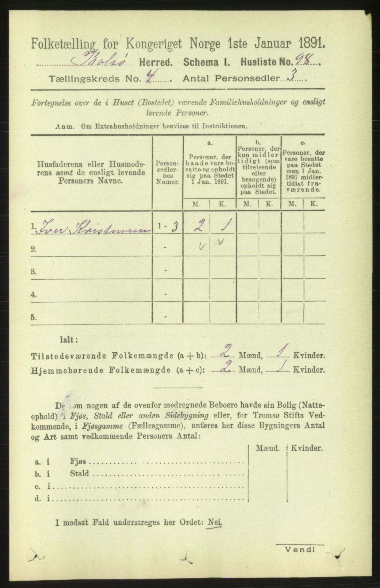 RA, 1891 census for 1544 Bolsøy, 1891, p. 2395