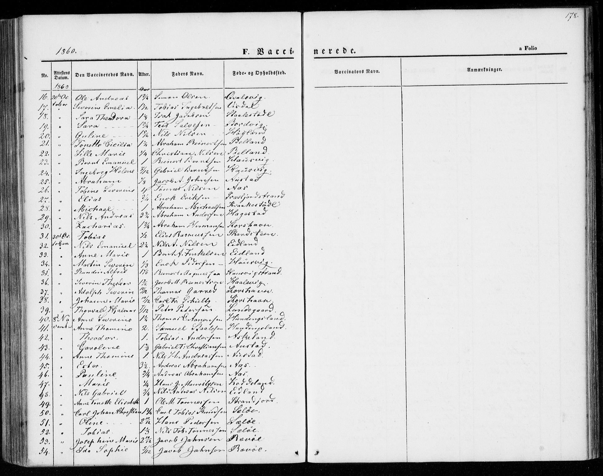 Lyngdal sokneprestkontor, AV/SAK-1111-0029/F/Fa/Faa/L0002: Parish register (official) no. A 2, 1858-1870, p. 178