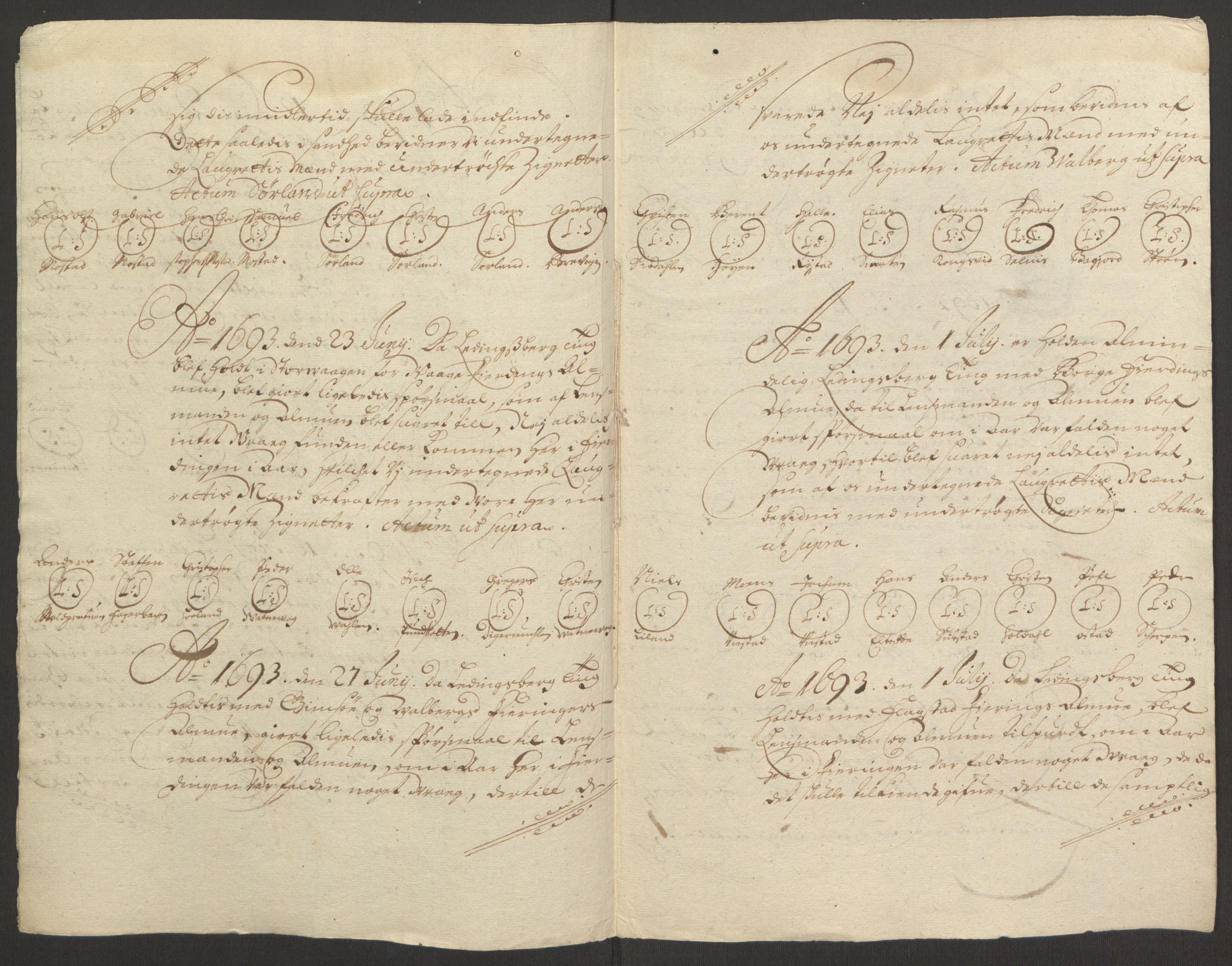 Rentekammeret inntil 1814, Reviderte regnskaper, Fogderegnskap, RA/EA-4092/R67/L4675: Fogderegnskap Vesterålen, Andenes og Lofoten, 1691-1693, p. 281