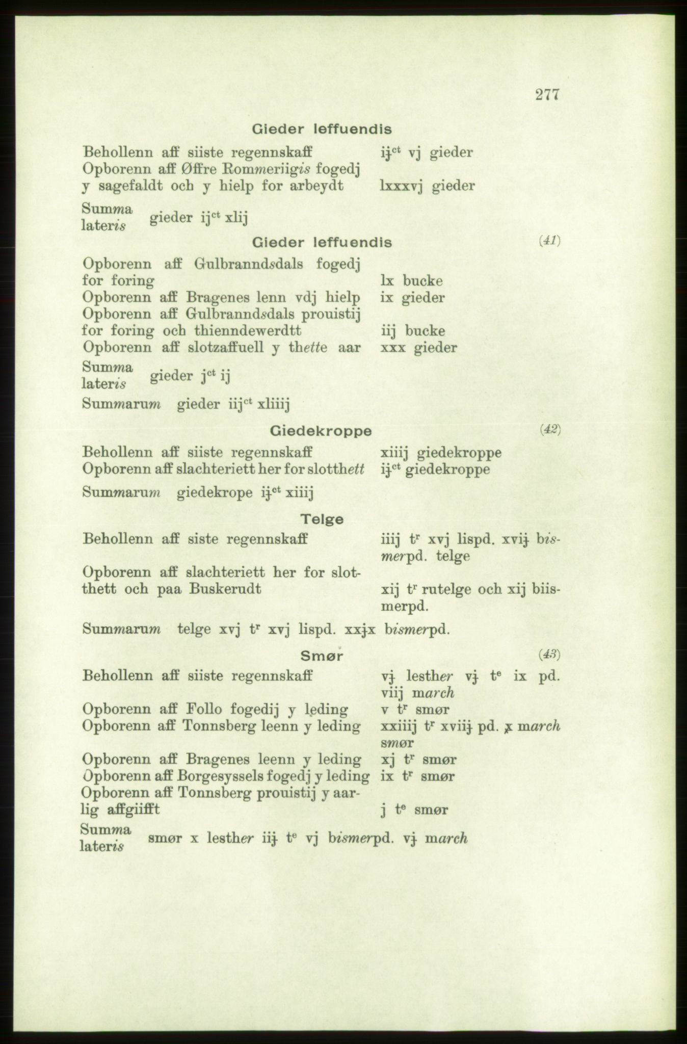 Publikasjoner utgitt av Arkivverket, PUBL/PUBL-001/C/0001: Bind 1: Rekneskap for Akershus len 1557-1558, 1557-1558, p. 277