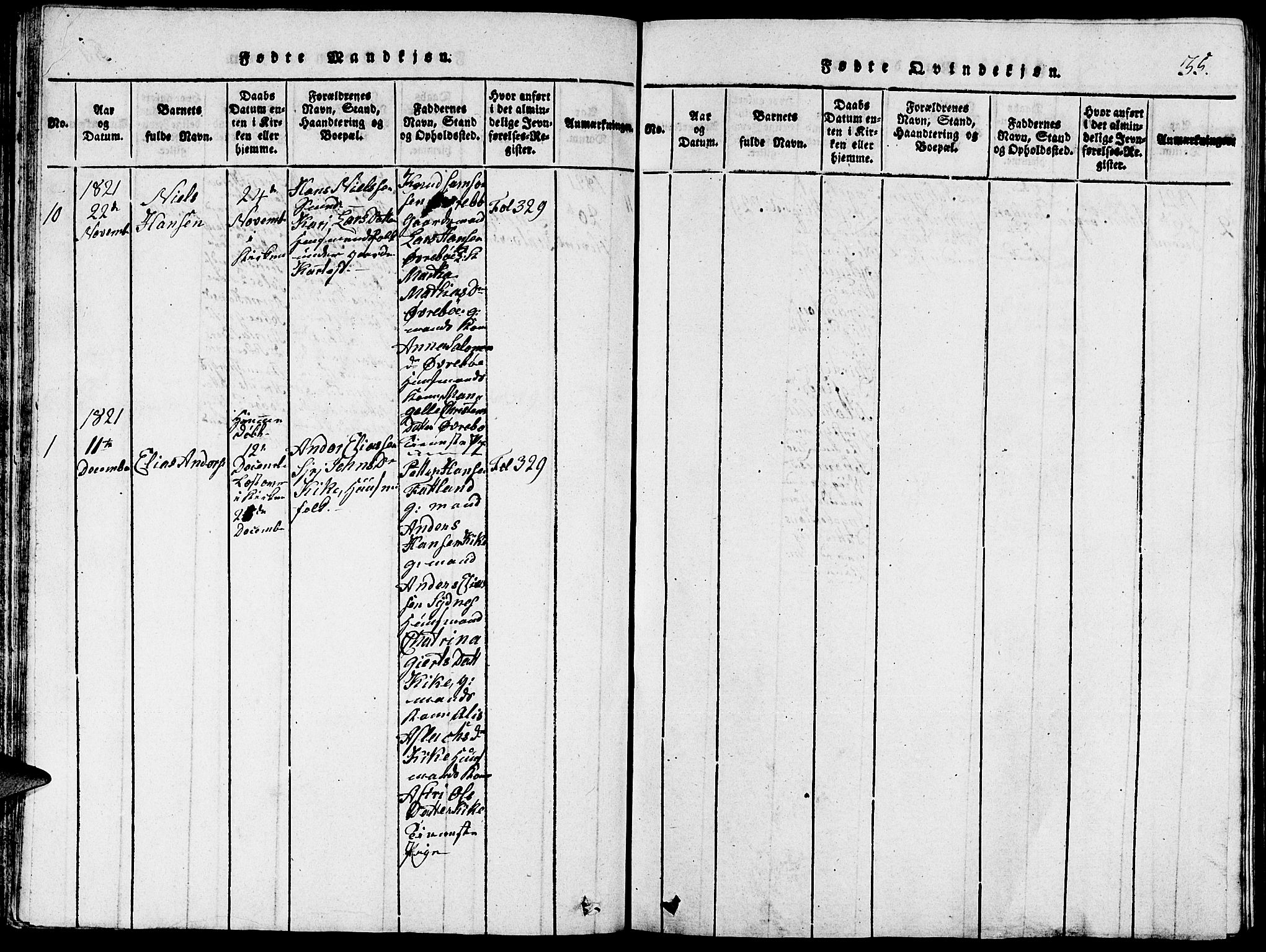 Fjelberg sokneprestembete, SAB/A-75201/H/Hab: Parish register (copy) no. A 1, 1816-1823, p. 35