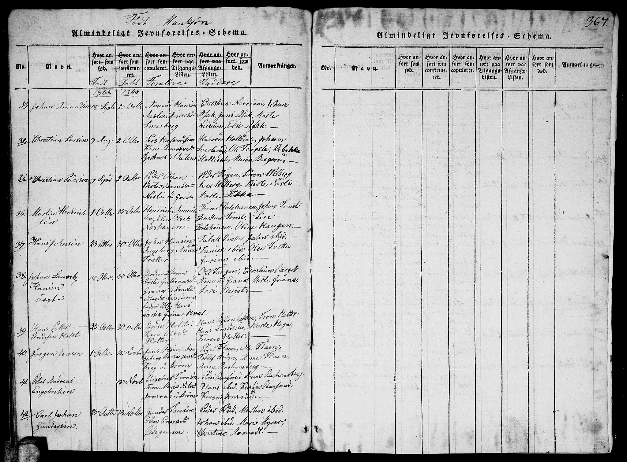 Fet prestekontor Kirkebøker, AV/SAO-A-10370a/G/Ga/L0001: Parish register (copy) no. I 1, 1815-1842, p. 367