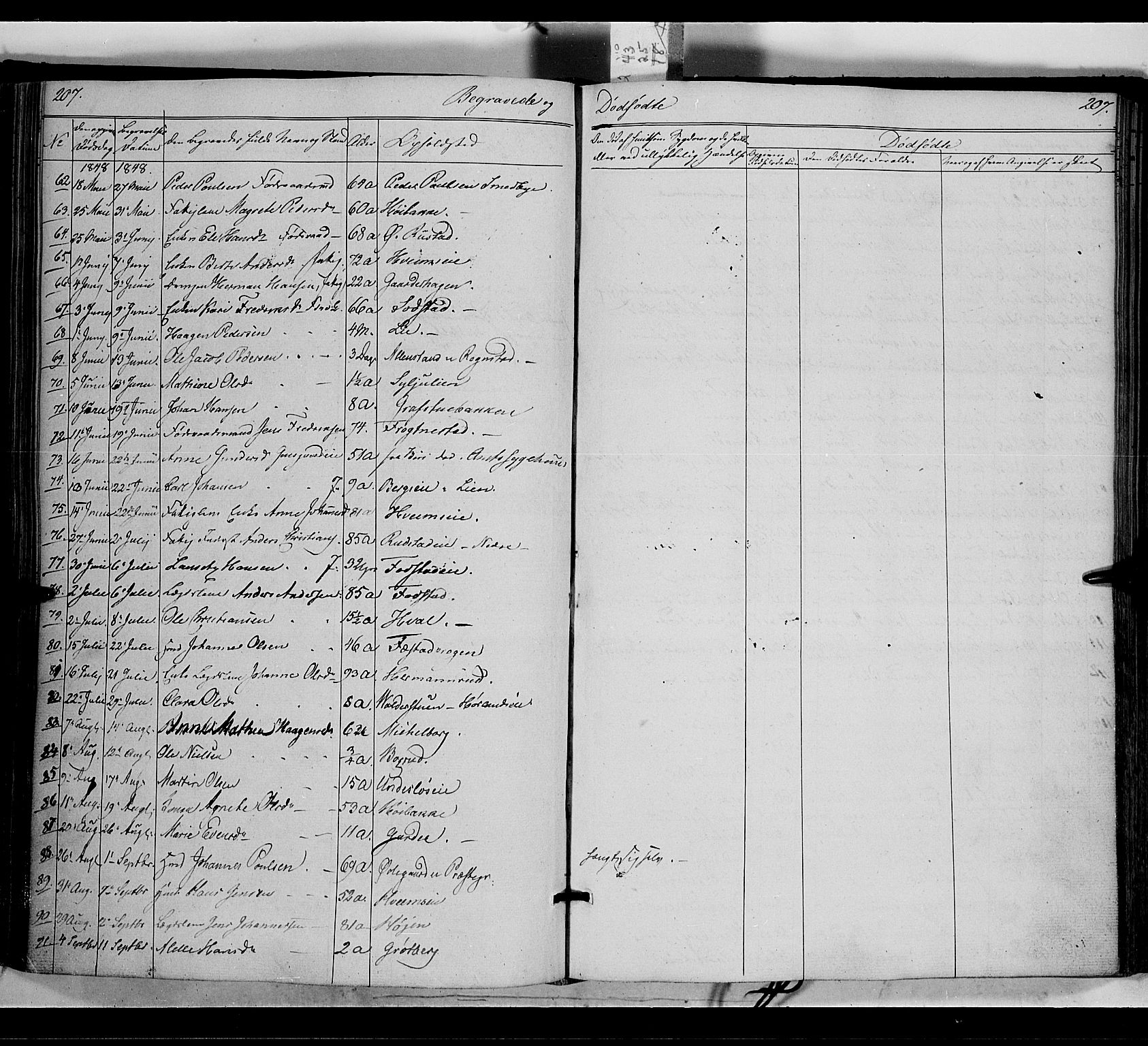 Østre Toten prestekontor, AV/SAH-PREST-104/H/Ha/Haa/L0003: Parish register (official) no. 3, 1848-1856, p. 207