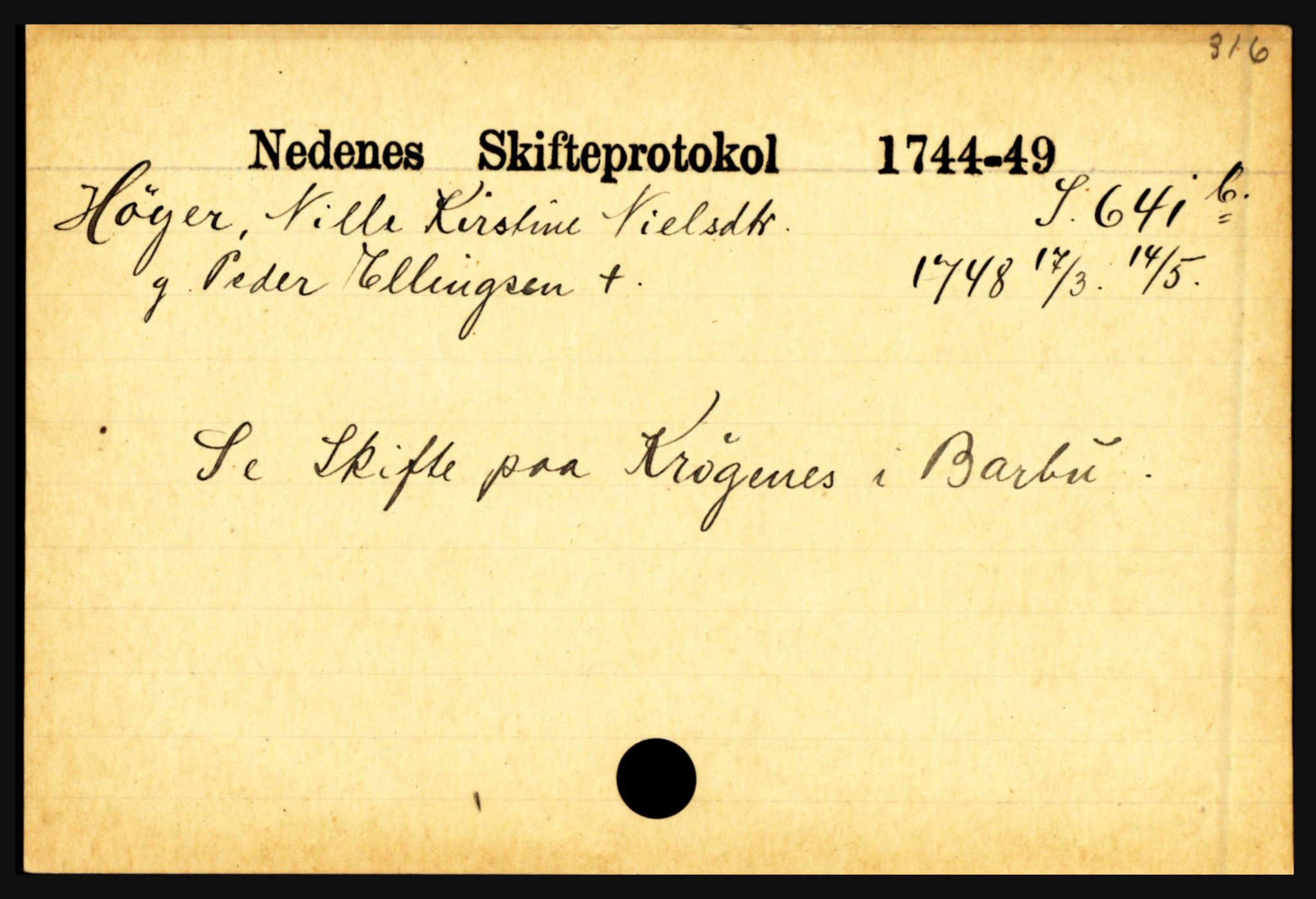 Nedenes sorenskriveri før 1824, AV/SAK-1221-0007/H, p. 13685