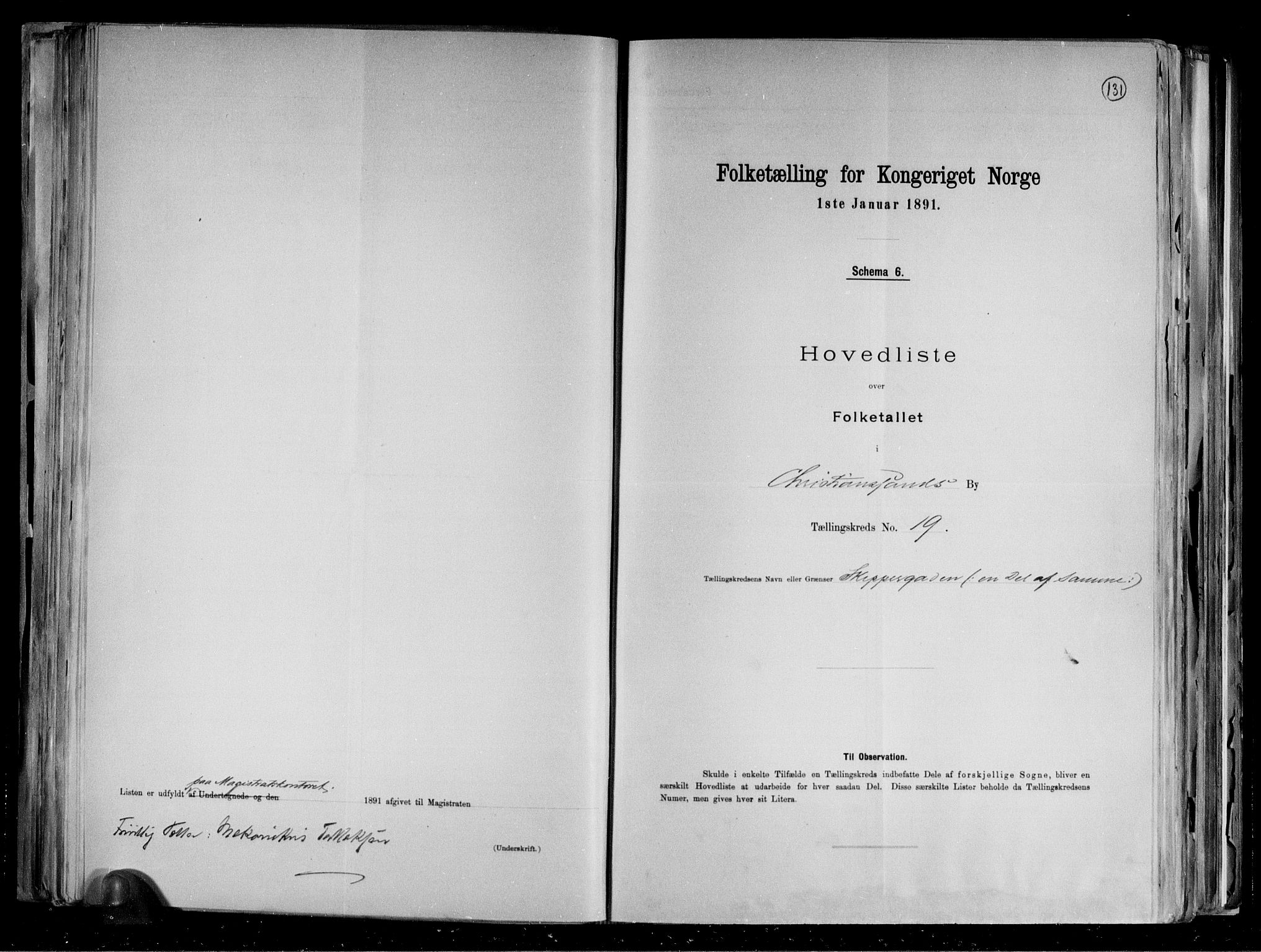 RA, 1891 census for 1001 Kristiansand, 1891, p. 41