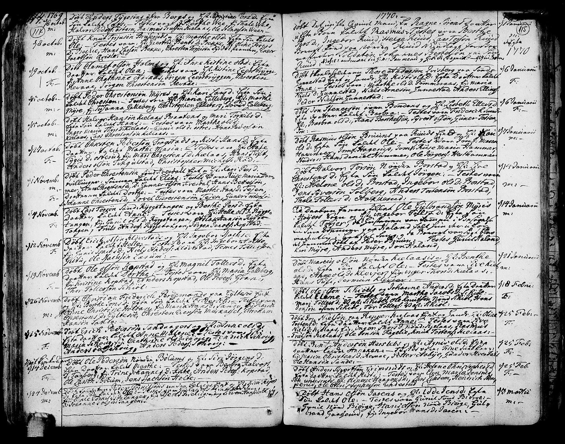 Sande Kirkebøker, AV/SAKO-A-53/F/Fa/L0001: Parish register (official) no. 1, 1753-1803, p. 114-115
