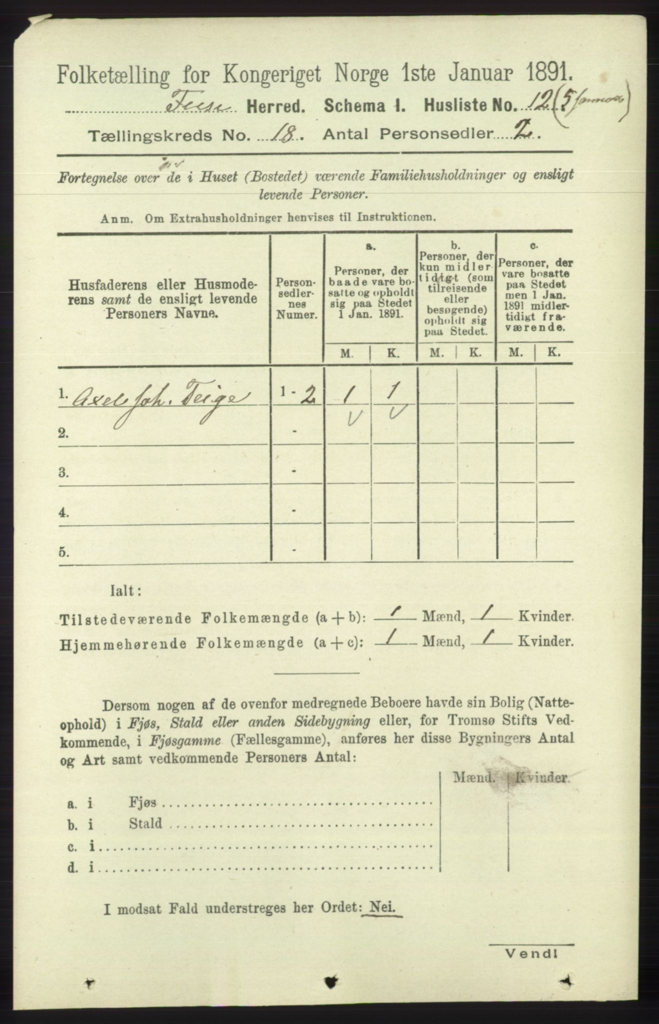 RA, 1891 census for 1241 Fusa, 1891, p. 4104