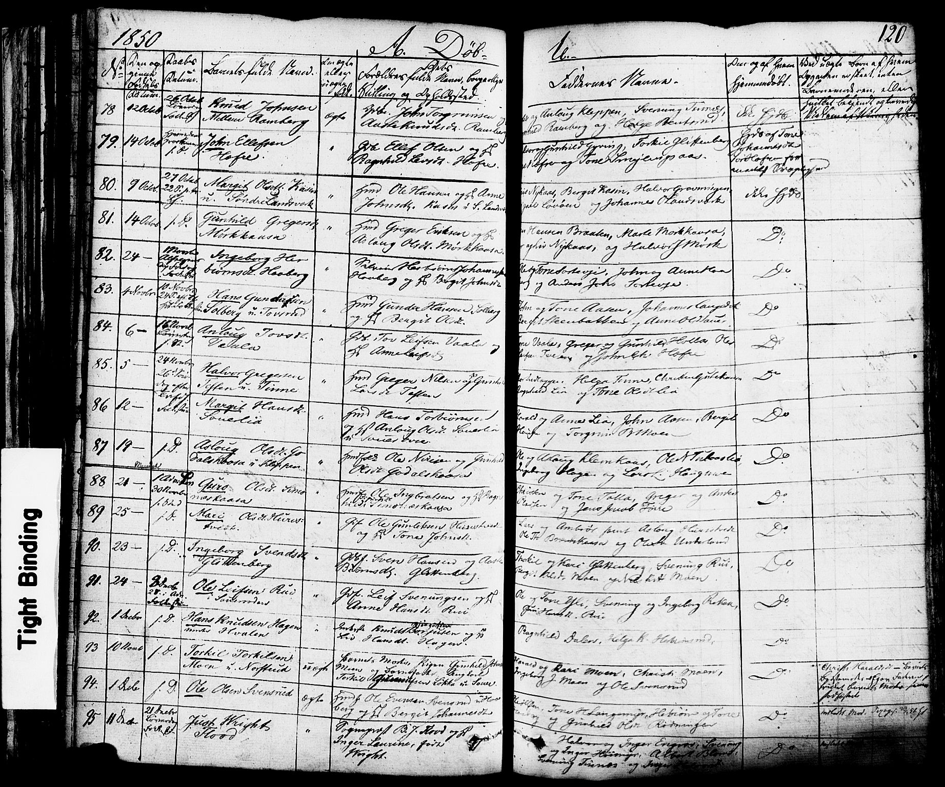 Heddal kirkebøker, SAKO/A-268/F/Fa/L0006: Parish register (official) no. I 6, 1837-1854, p. 120