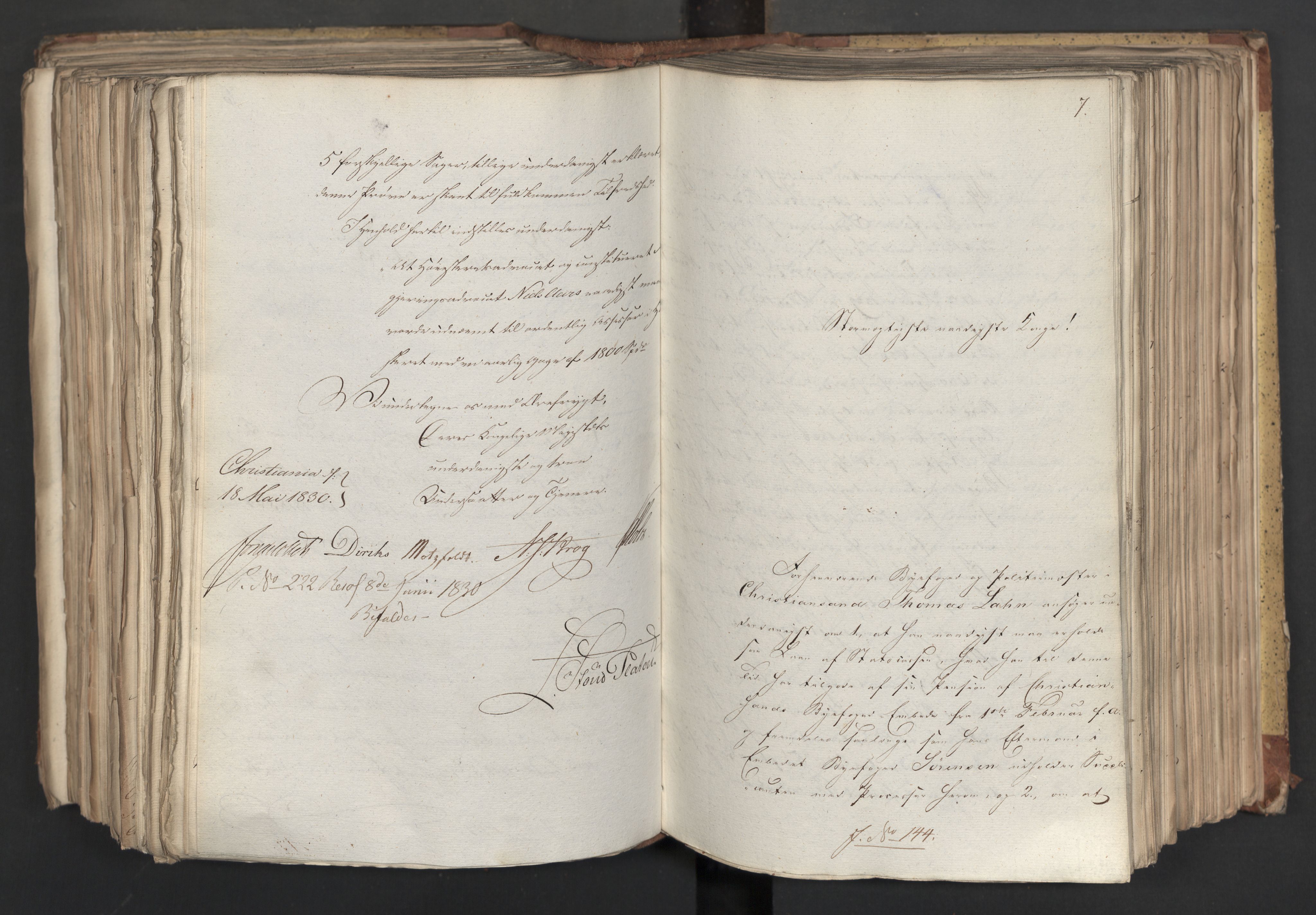 Statsrådsavdelingen i Stockholm, AV/RA-S-1003/D/Da/L0065: Regjeringsinnstillinger nr. 1-239, 1830, p. 529