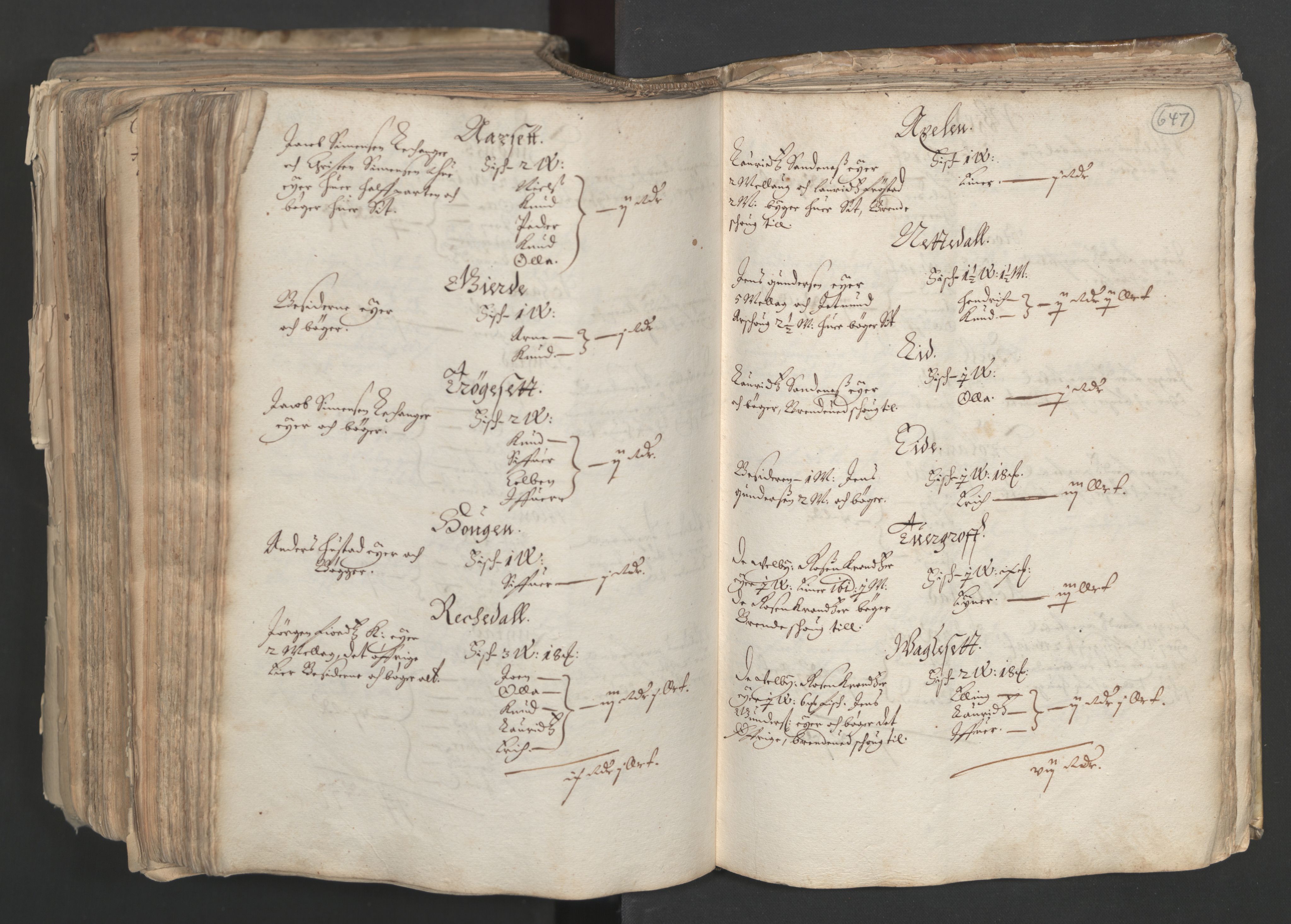 Rentekammeret inntil 1814, Realistisk ordnet avdeling, AV/RA-EA-4070/L/L0024/0001: Bergen lagdømme: / [A]: Alminnelig jordebok og skattemanntall (6 dalers kontribusjonsskatt). Sunnhordland, Hardanger, Nordhordland, Voss, Indre Sogn, Ytre Sogn, Sunnfjord, Nordfjord og Sunnmøre fogderi., 1661, p. 646b-647a