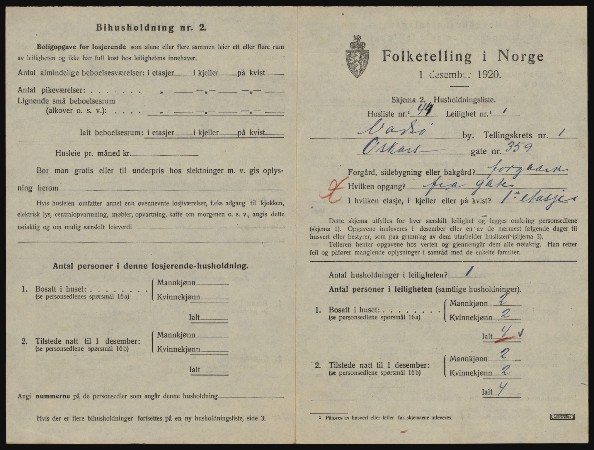 SATØ, 1920 census for Vadsø, 1920, p. 688